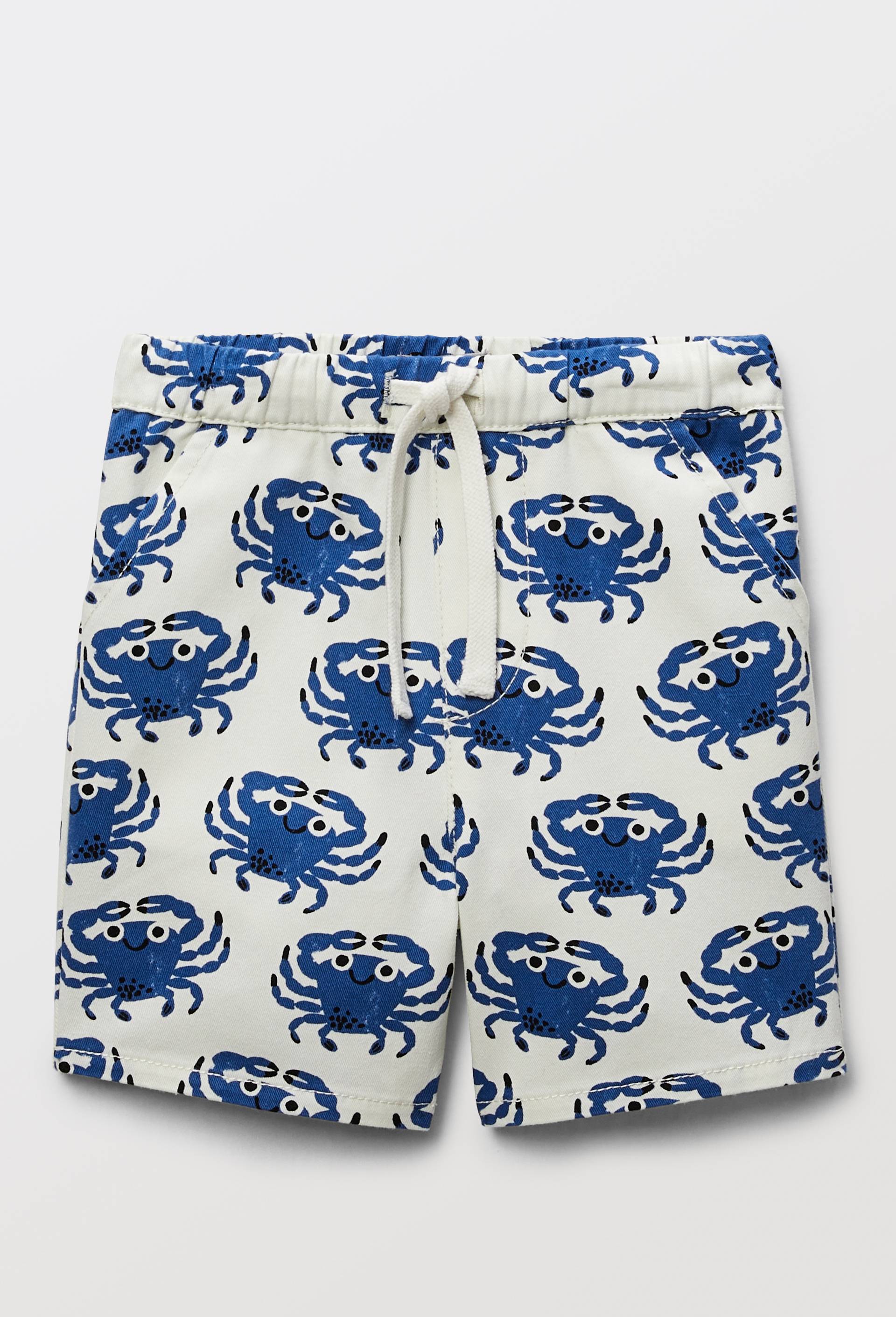 Short imprimé en coton, Ecru, large image number 0