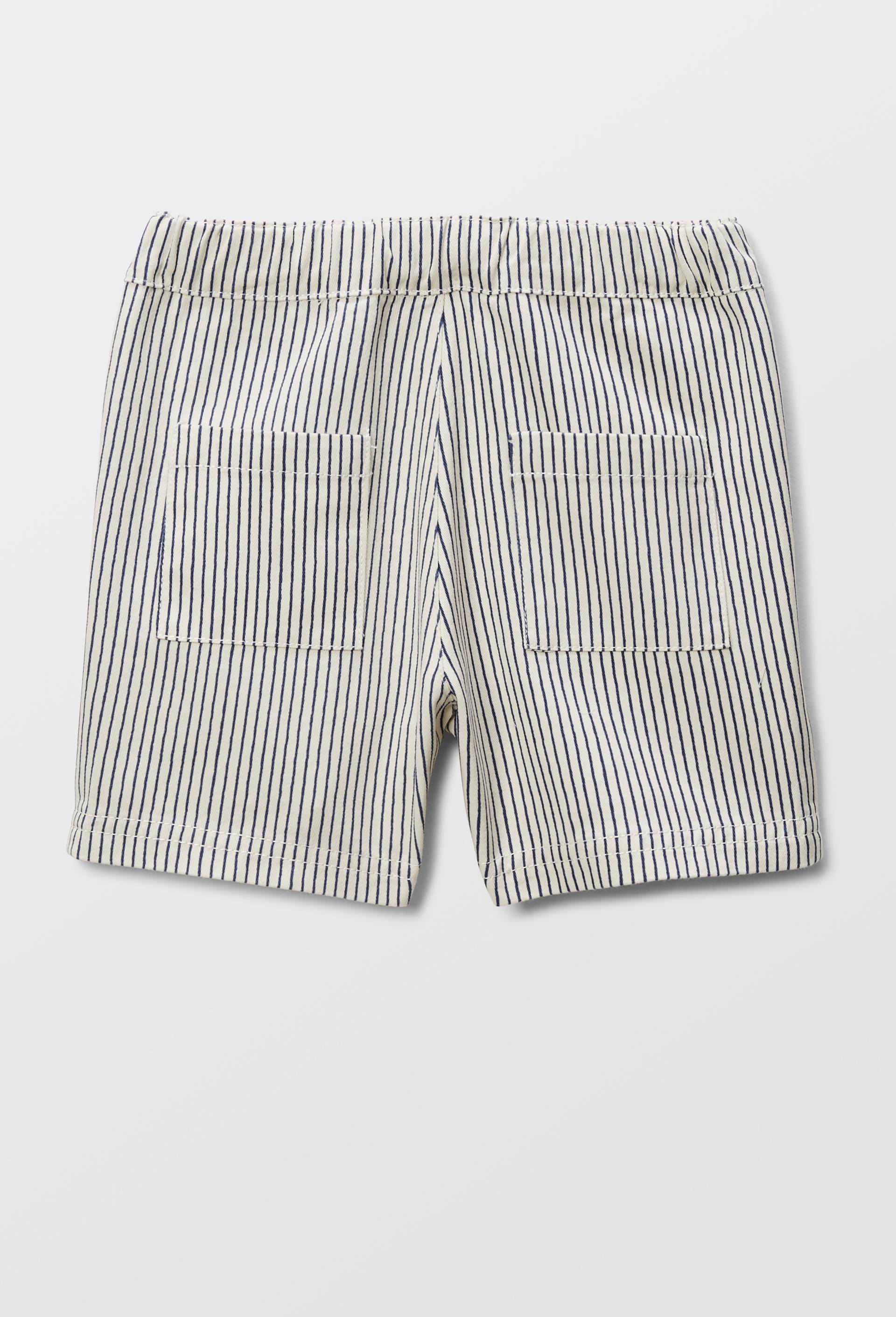 Short rayé en coton, Beige clair, large image number 1.0