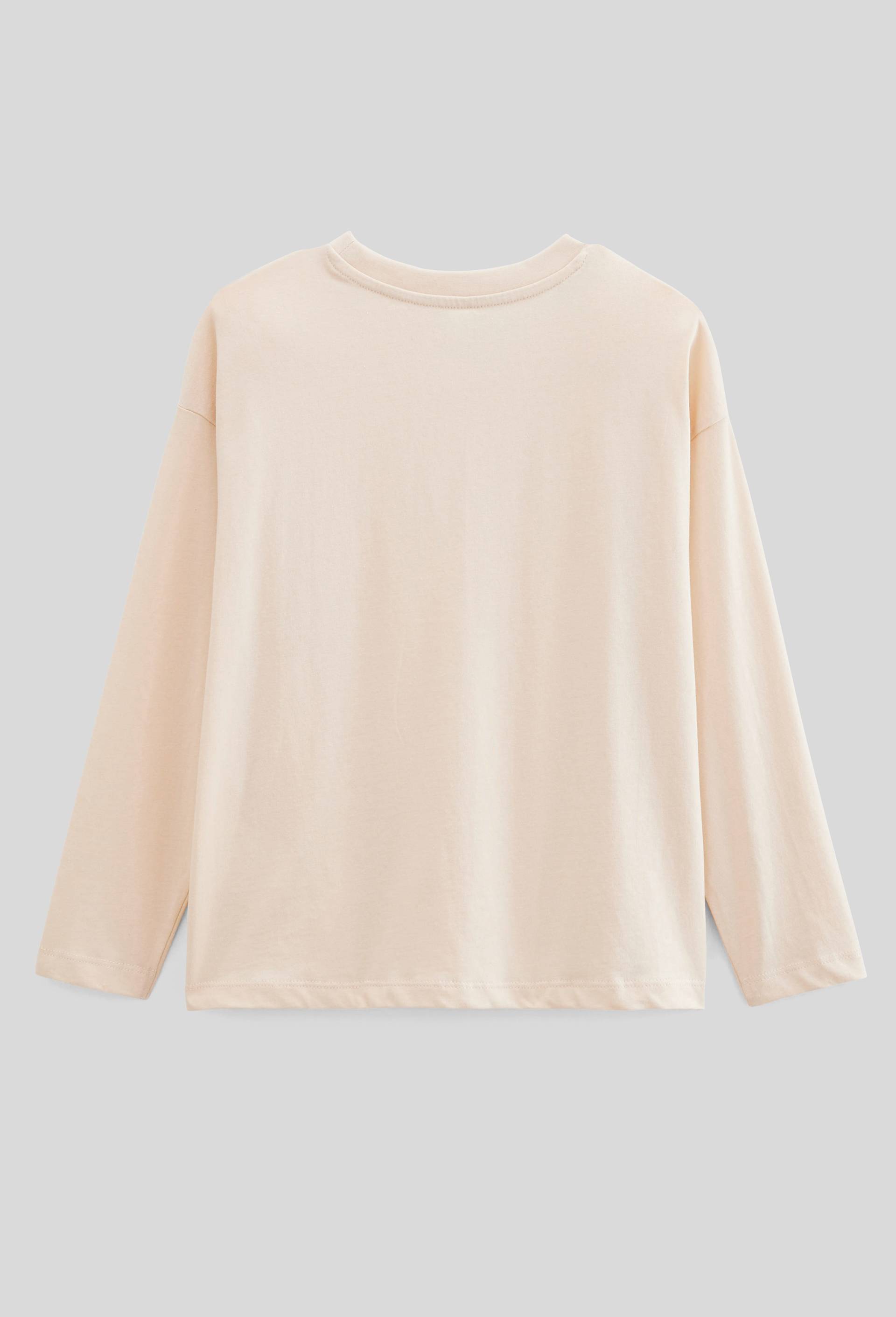 T-Shirt manches longues uni en coton BIO GOTS, Beige clair, large image number 2