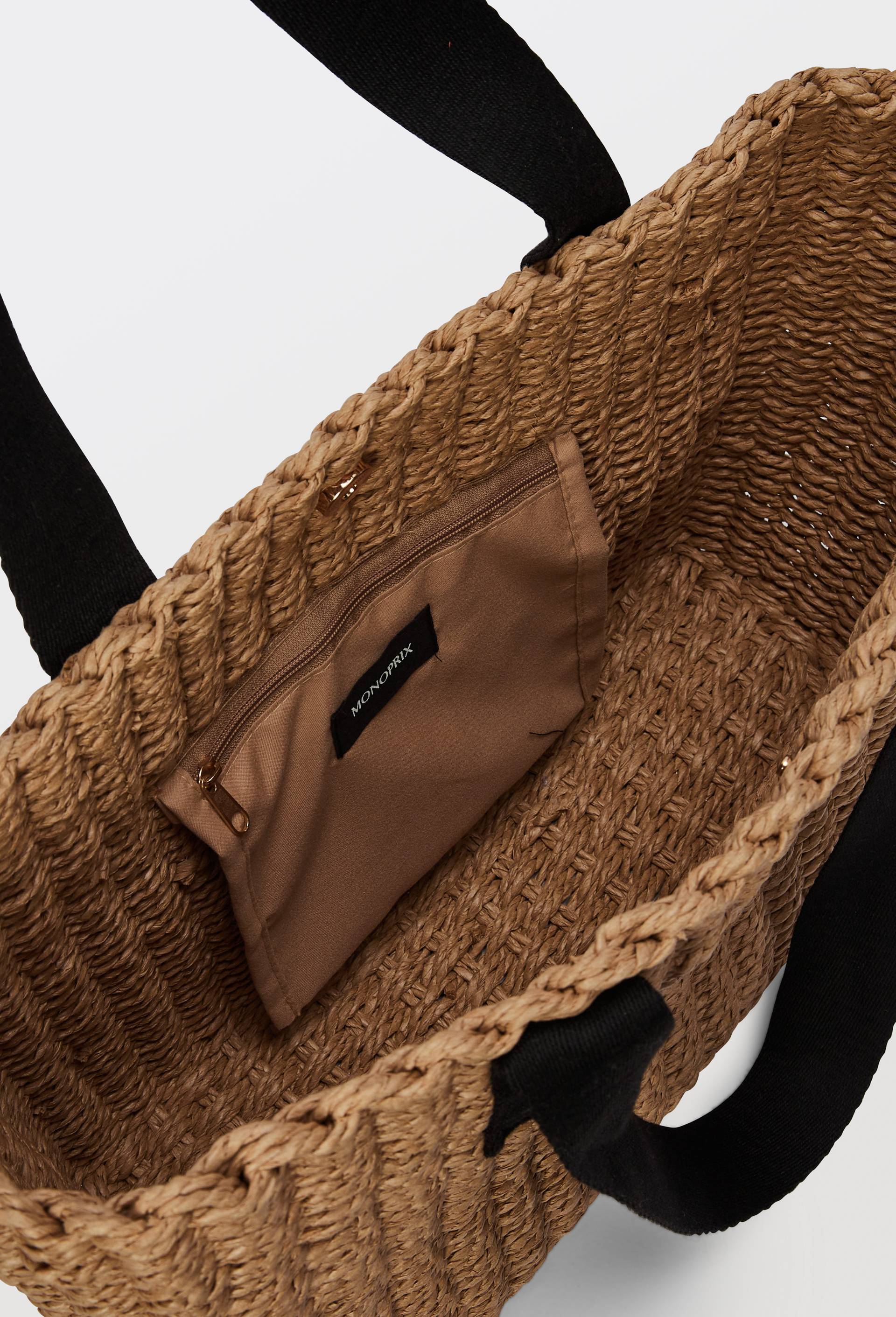 Panier en paille papier, Beige clair, large image number 3