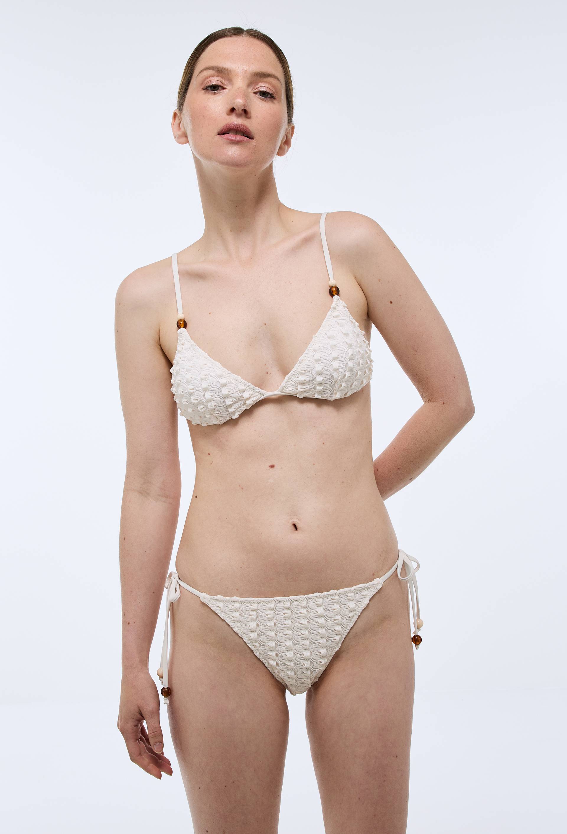 Bas de maillot de bain AGNES, Ecru, swatch image