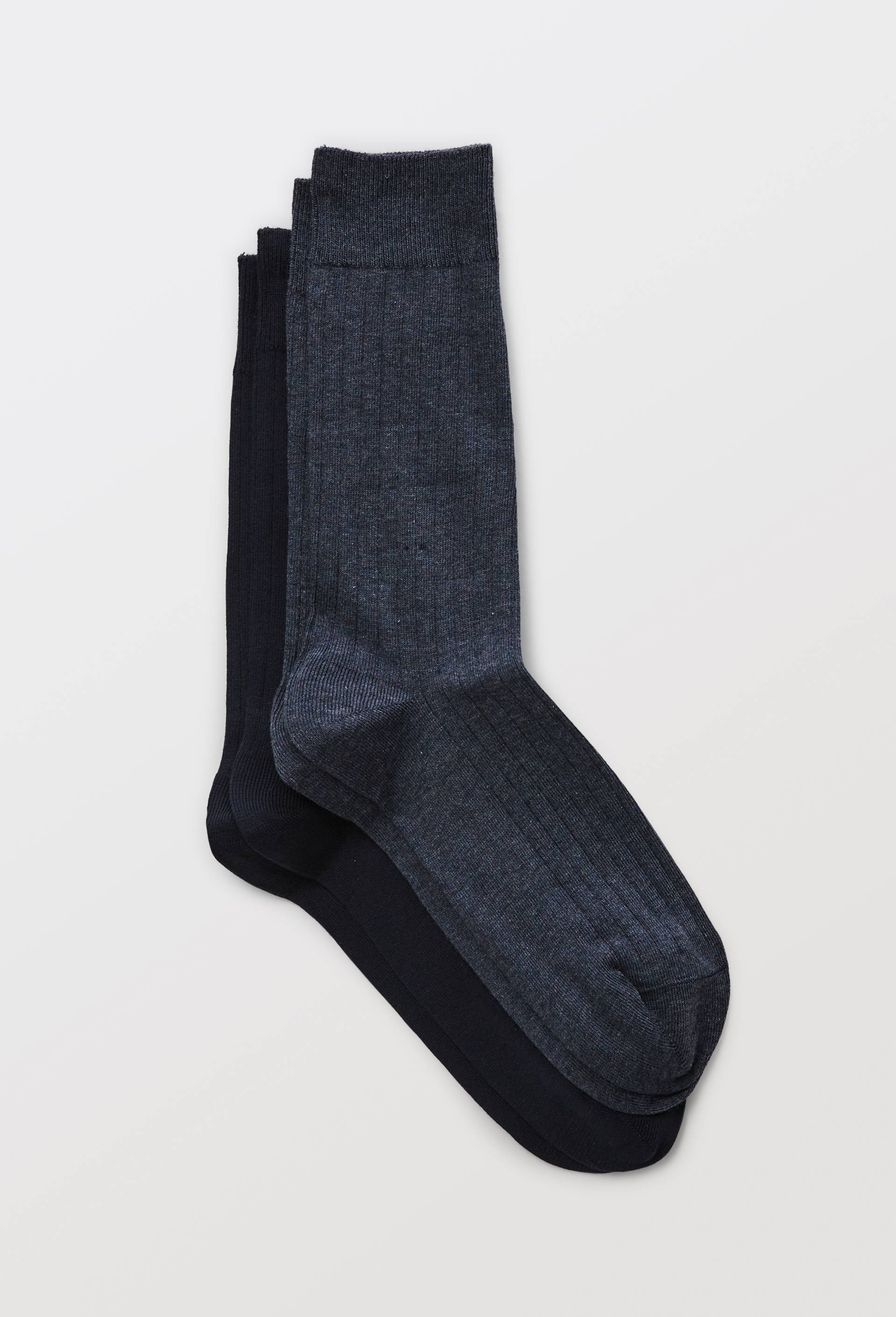 Lot de 2 chaussettes à cote en coton Bleuforêt - BLEU FORET - Modalova