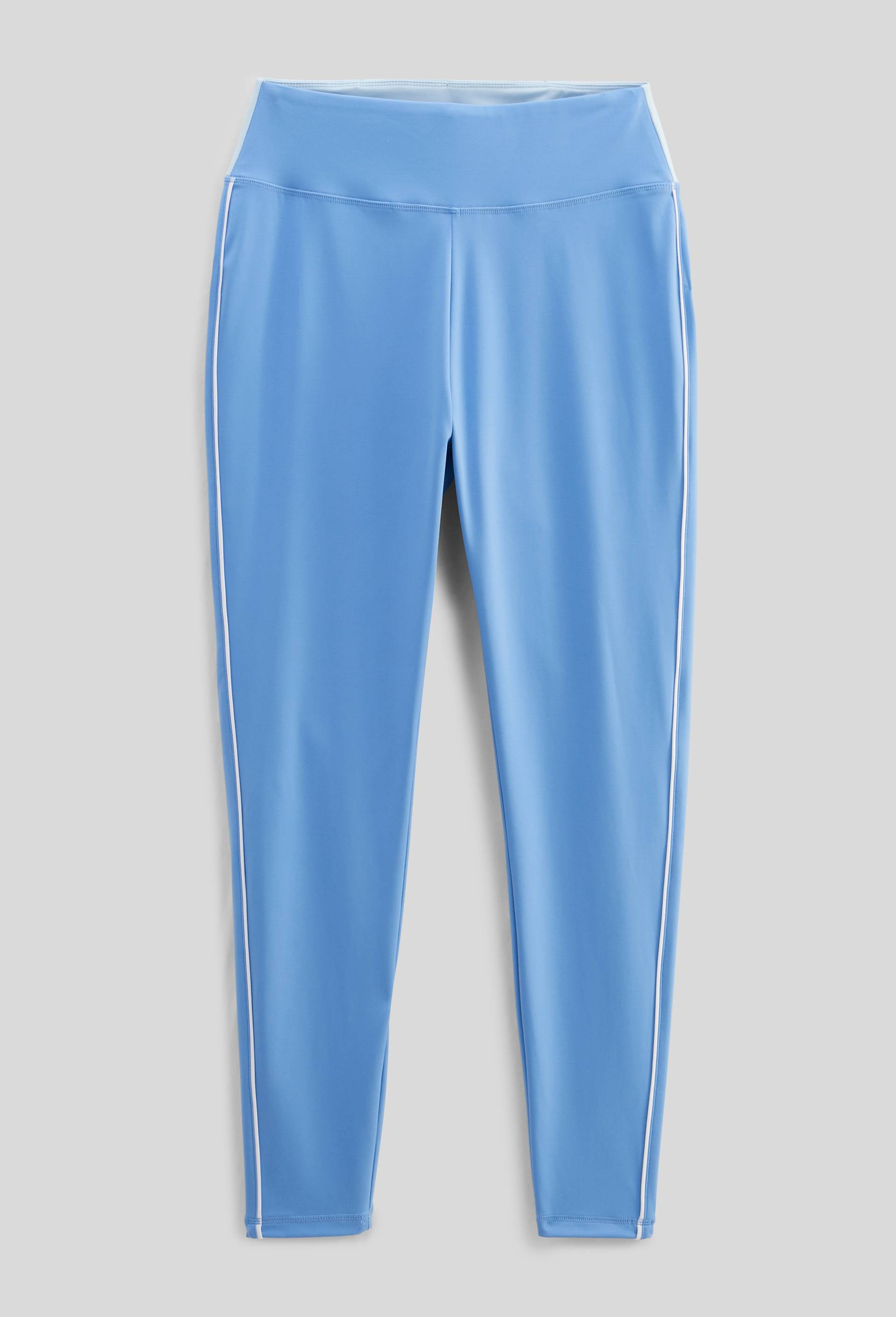 Legging de sport &agrave; bandes contrast&eacute;es, Bleu, large image number 2.0
