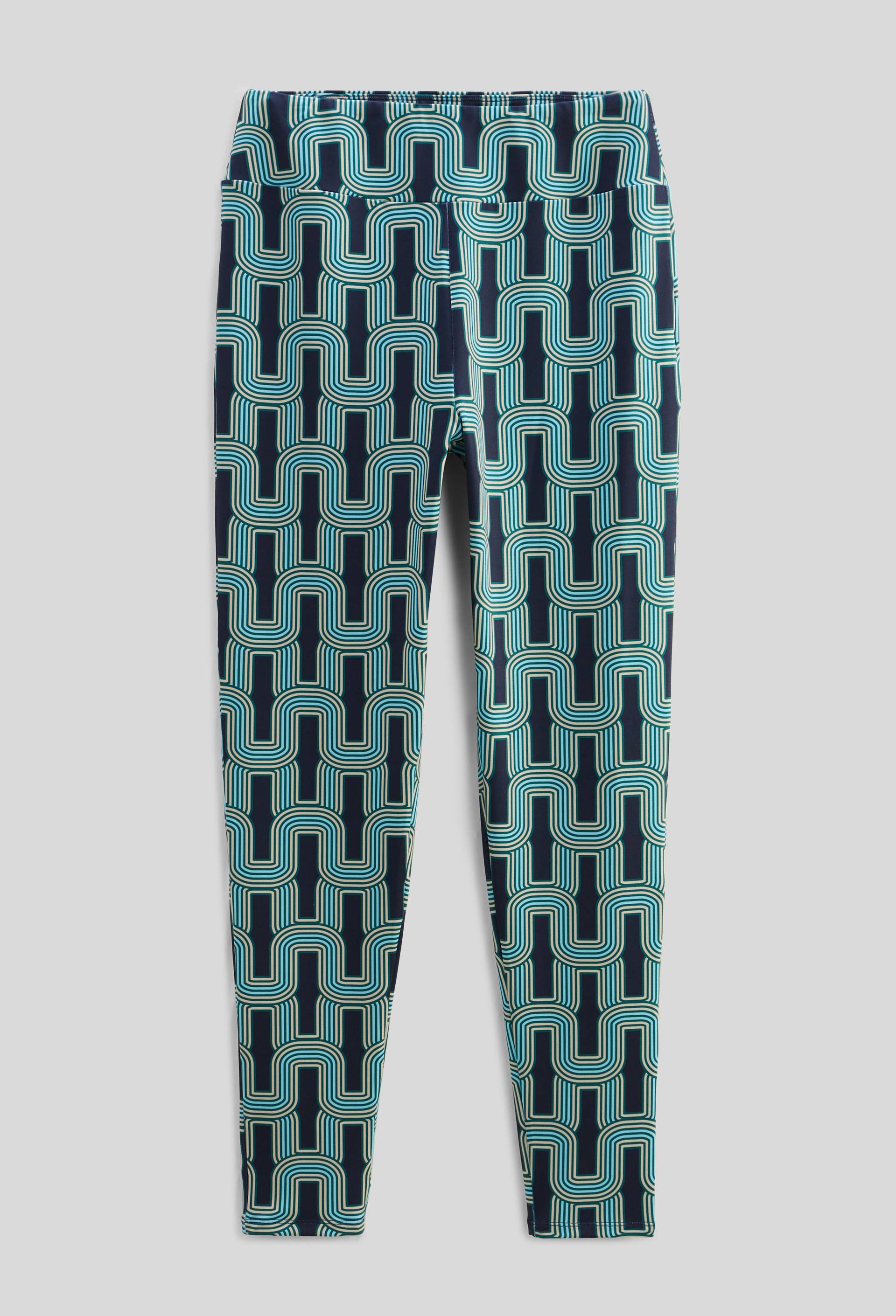 Legging de sport imprimé léopard, Bleu foncé, large image number 2