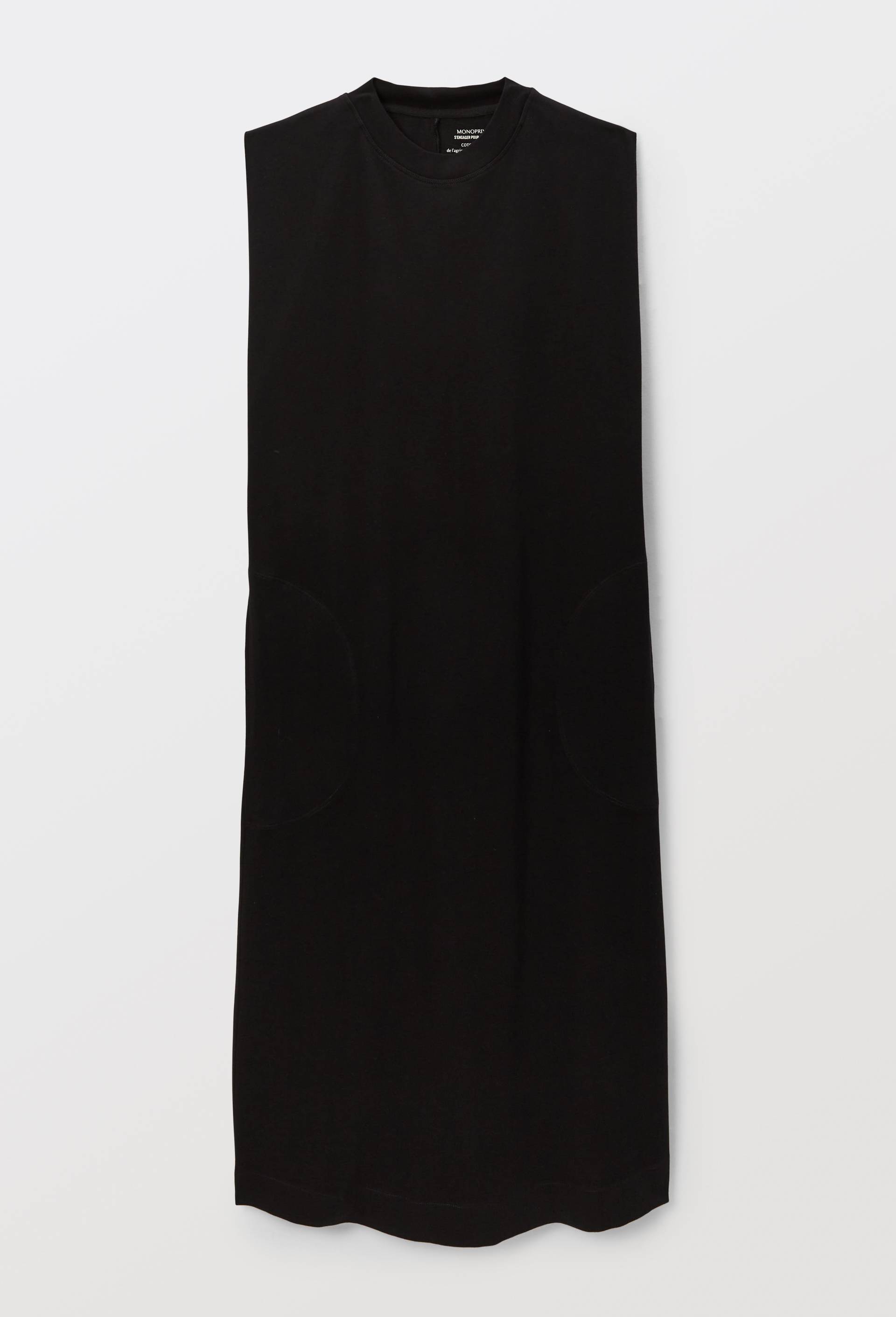 Robe longue sans manches en coton BIO GOTS, Noir, large image number 2