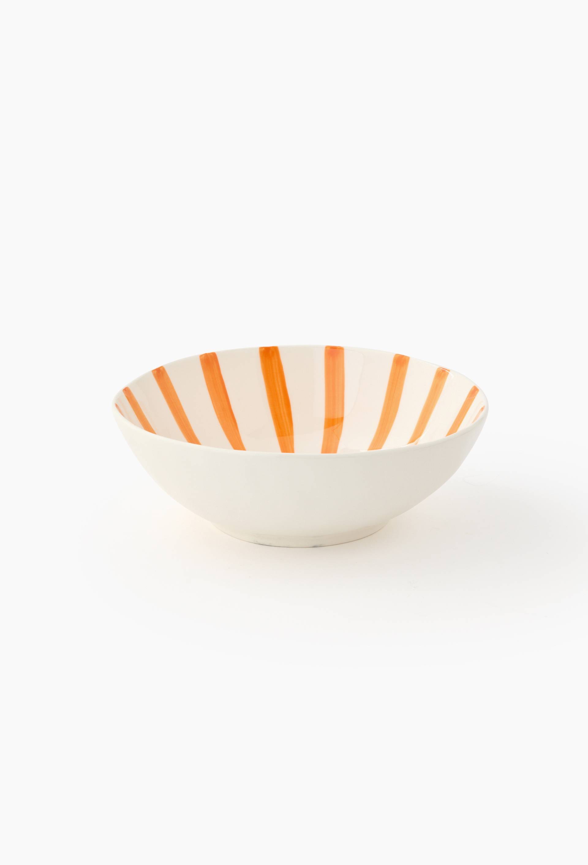 Saladier peint à la main, 23cm, Orange, large image number 0.0