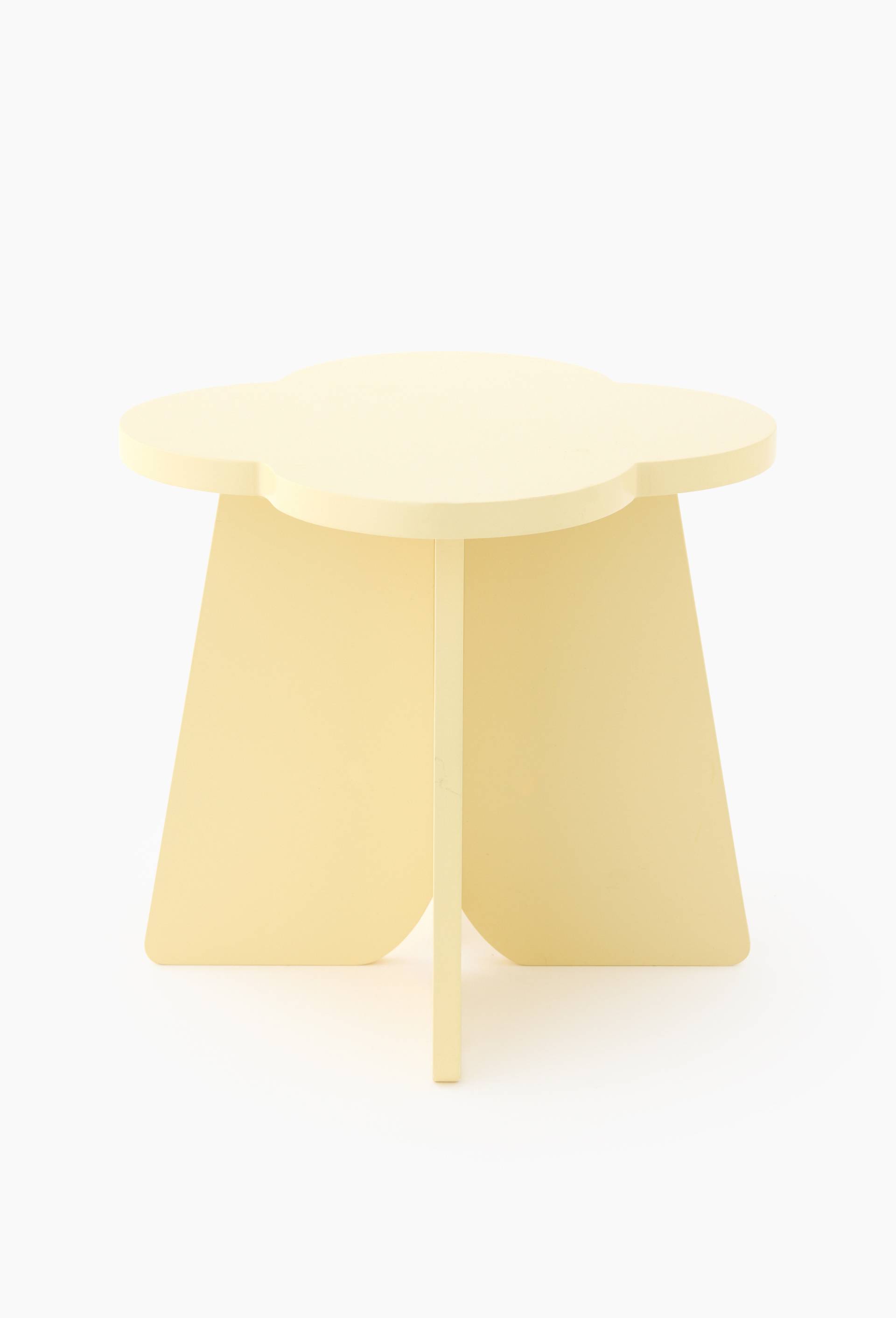 Tabouret fleur, 29*29*29cm, en bois, Jaune clair, large image number 0.0
