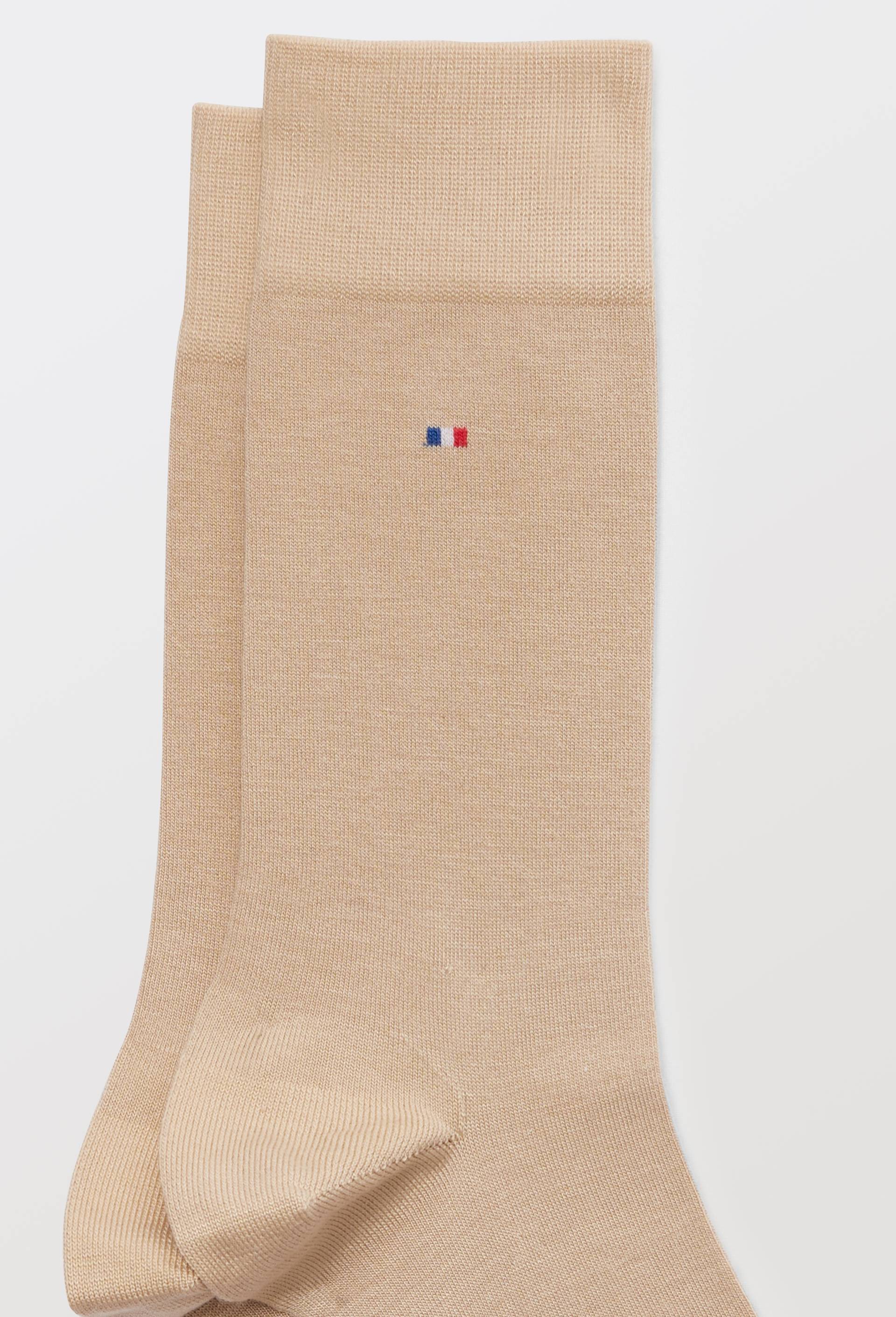Chaussette unitaire en tencel fabrication fran&ccedil;aise, Brun clair, large image number 1.0