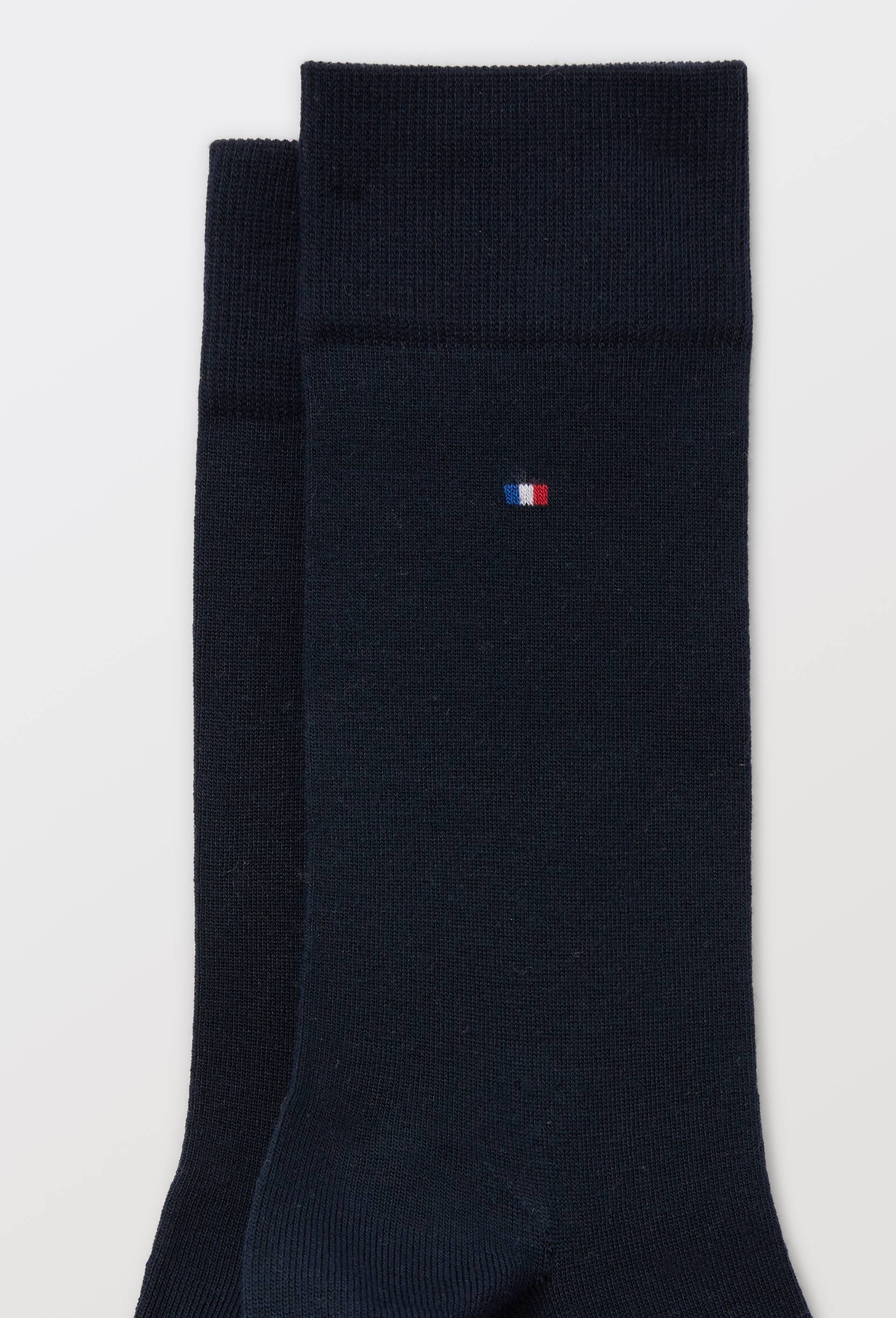 Chaussette unitaire en tencel fabrication fran&ccedil;aise, Bleu fonc&eacute;, large image number 1