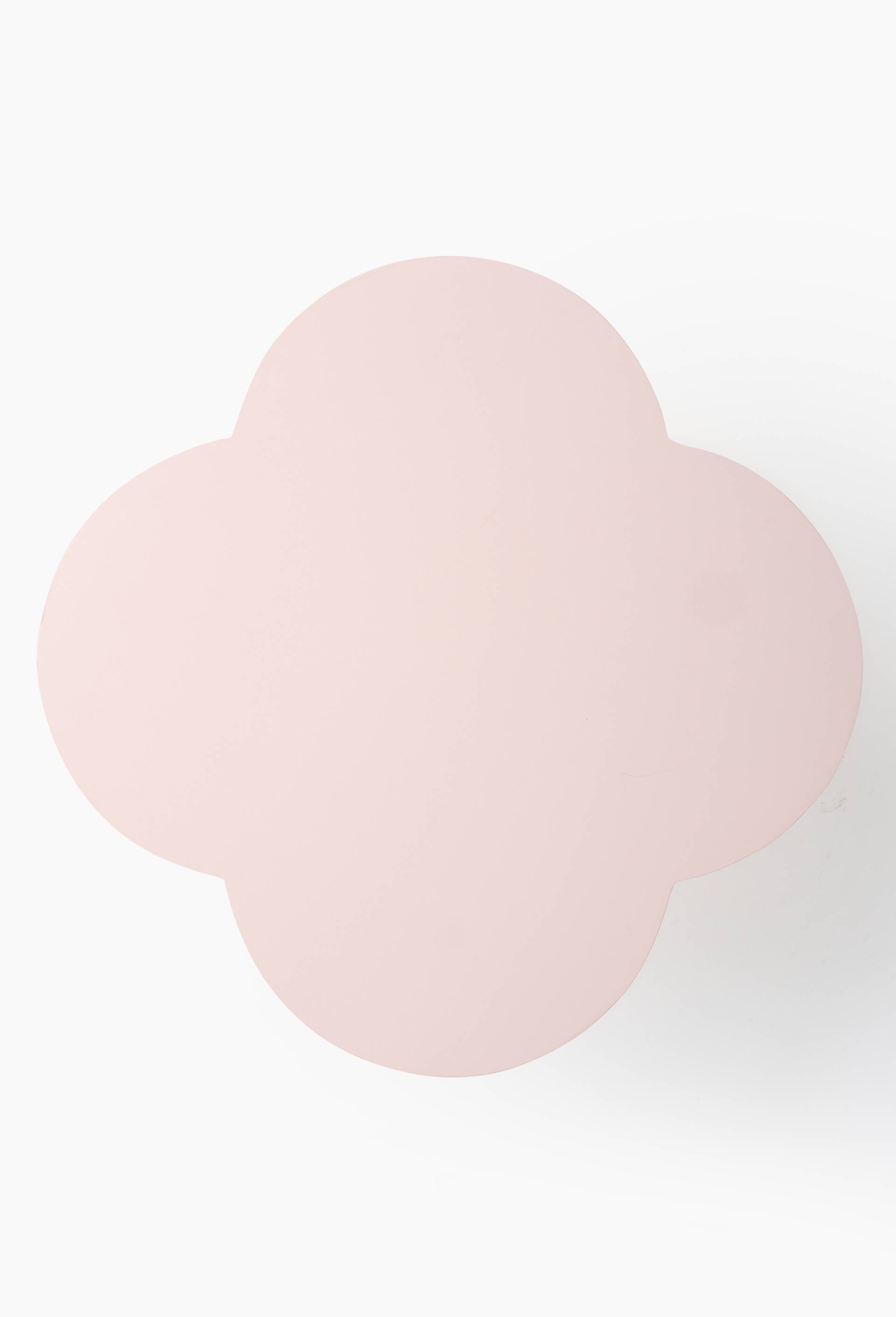 Table fleur, 60cm de diagonale x 43cm, en bois, Rose clair, large image number 1