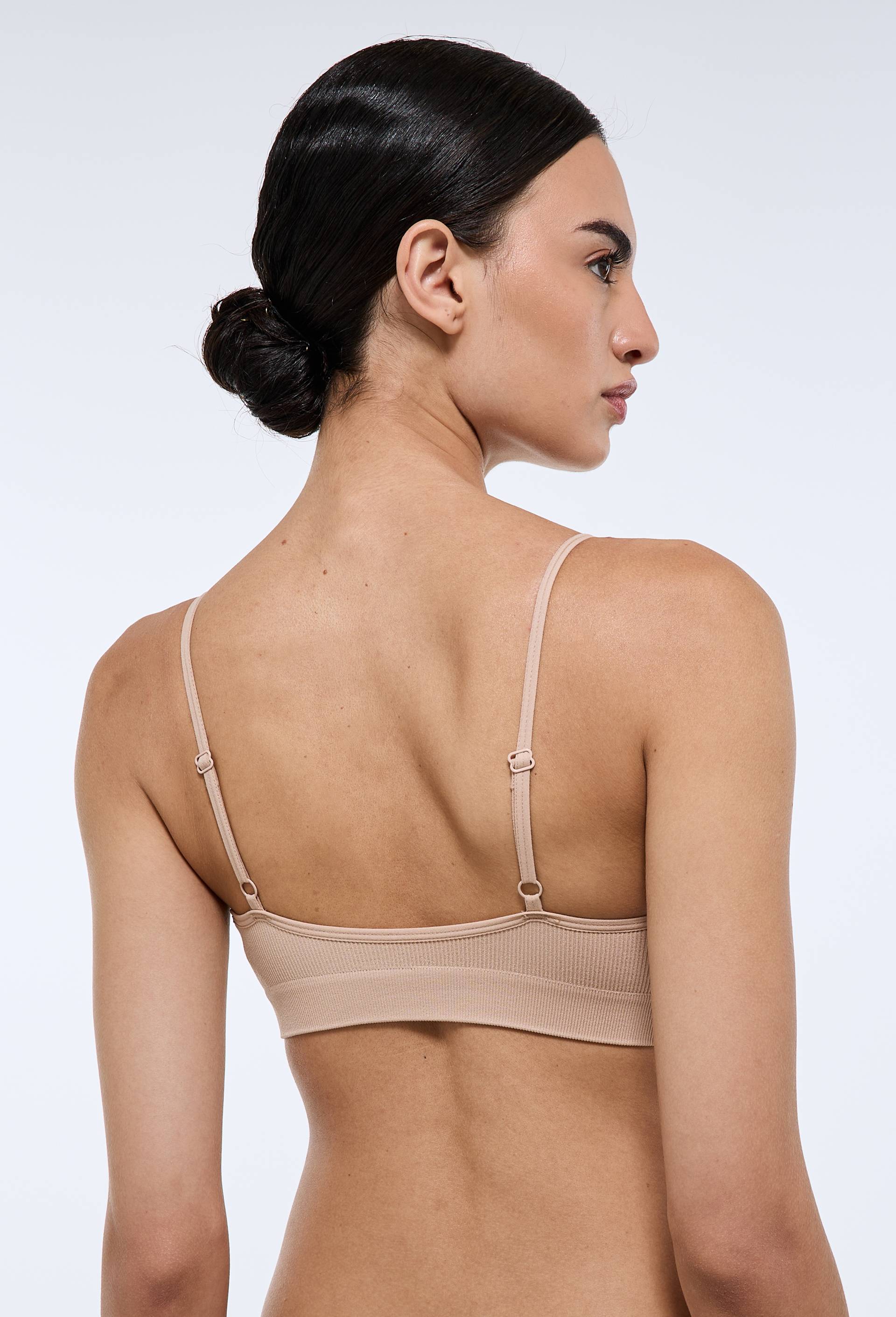 Lot de 2 brassi&egrave;res GABRIELLE sans coutures, Rose clair, large image number 2