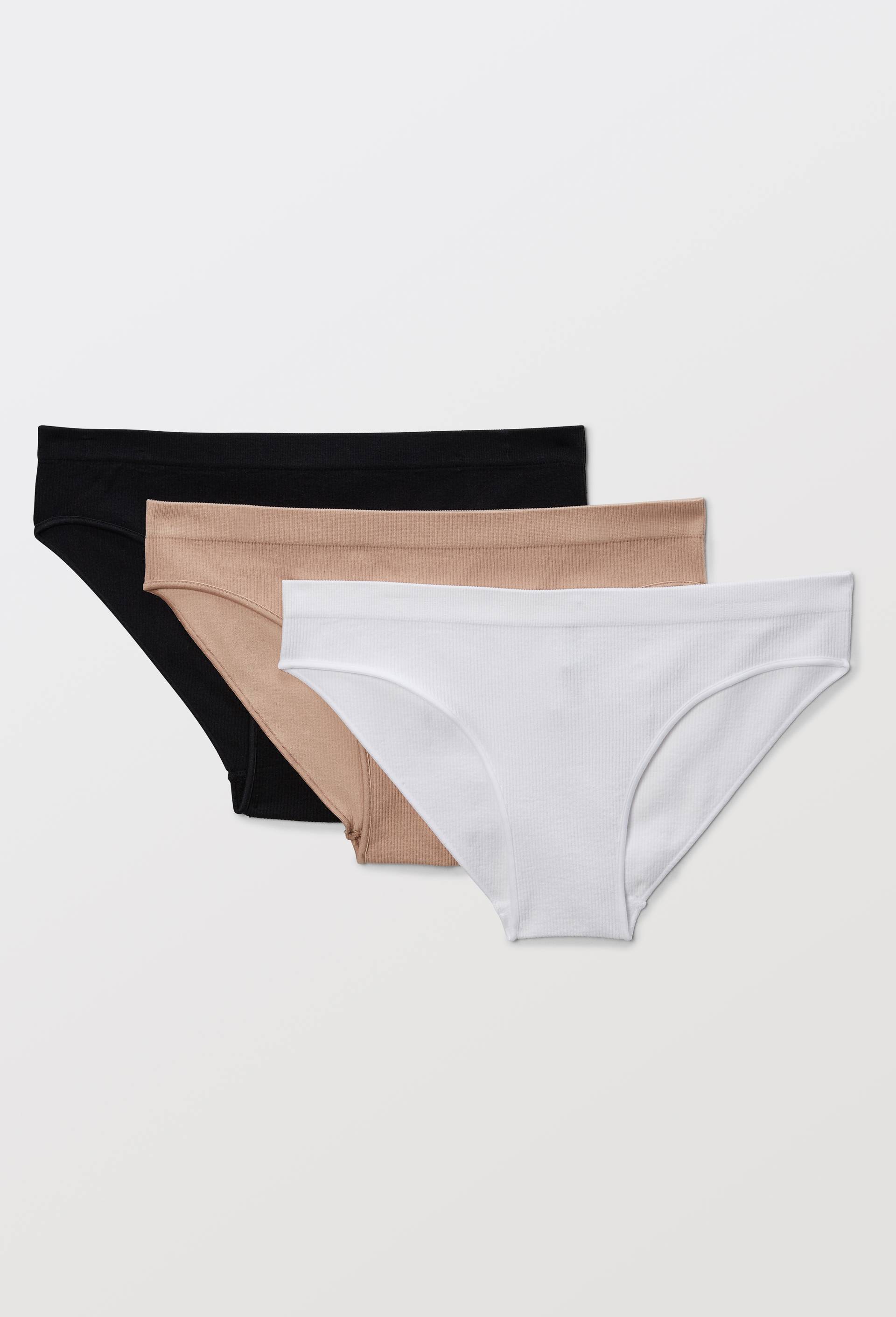 Lot de 3 culottes GABRIELLE sans coutures, Blanc, swatch image