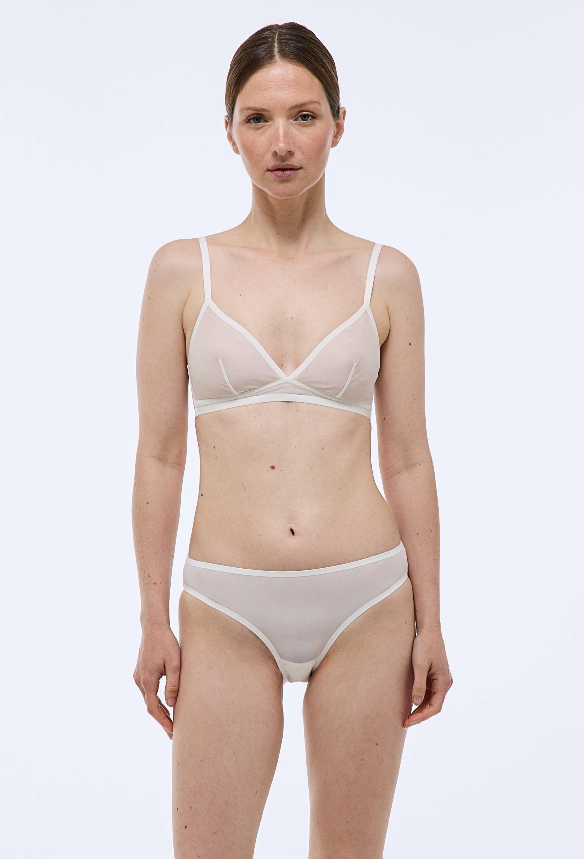 Soutien-gorge triangle LUZ en tulle, Ecru, large image number 0