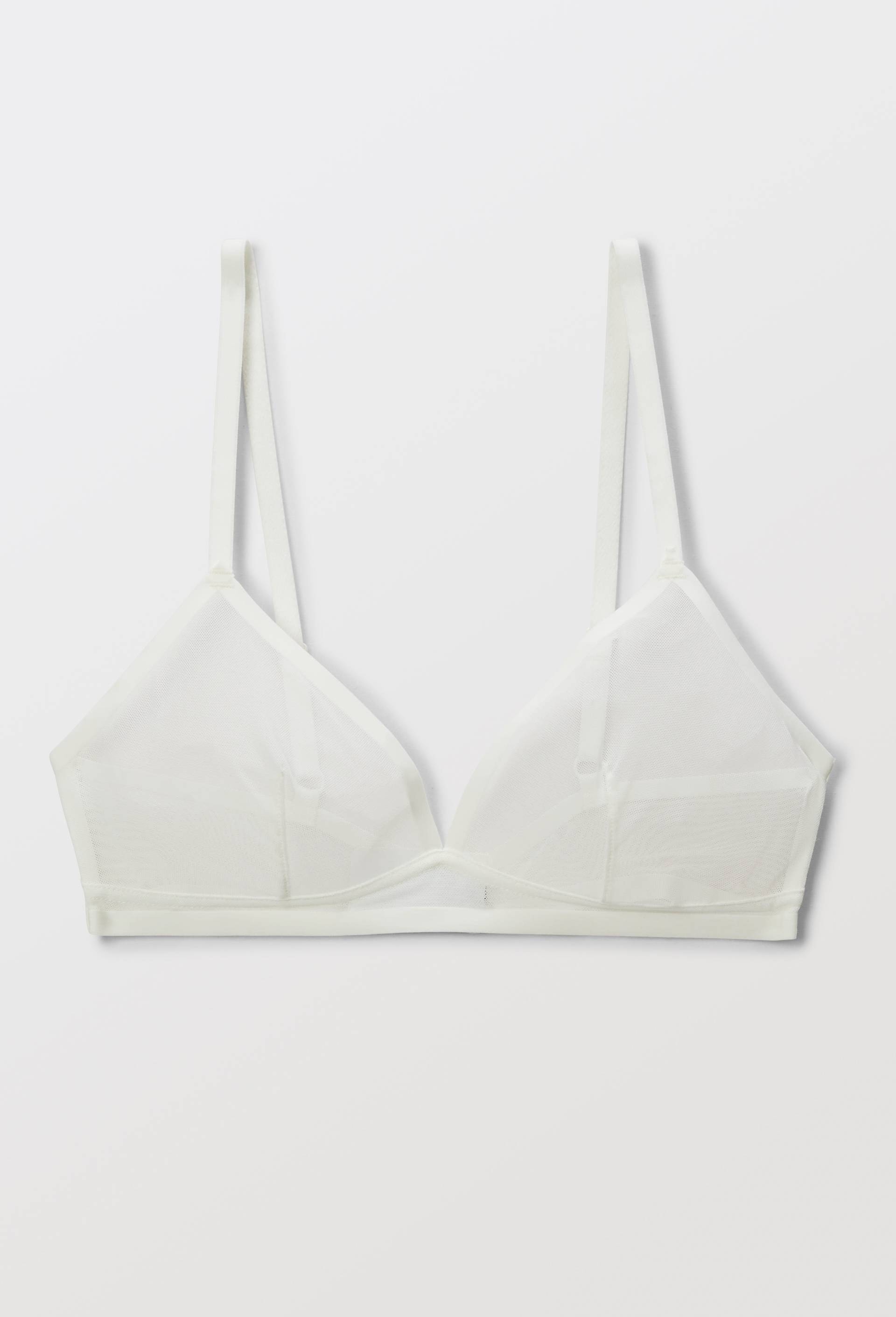 Soutien-gorge triangle LUZ en tulle, Ecru, large image number 3