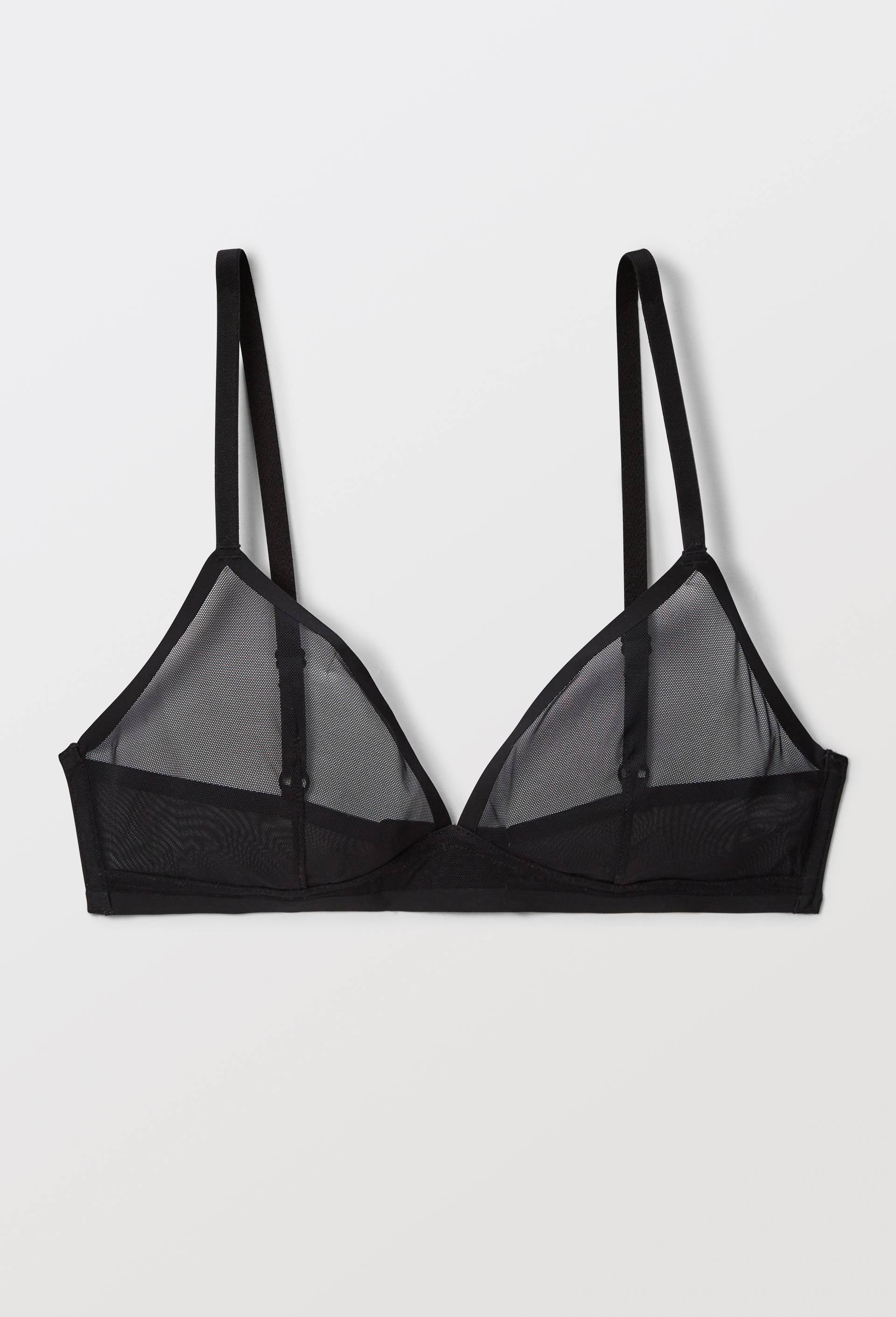 Soutien-gorge triangle LUZ en tulle, Noir, large image number 2