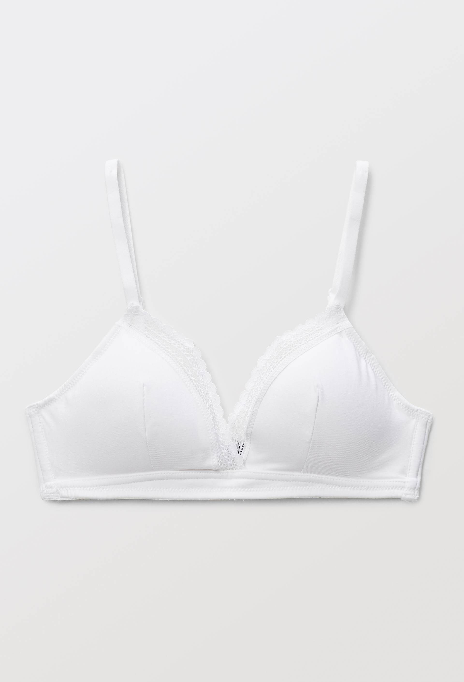 Soutien-gorge triangle padd&eacute; DIANE contenant du coton BIO GOTS, Blanc, large image number 3