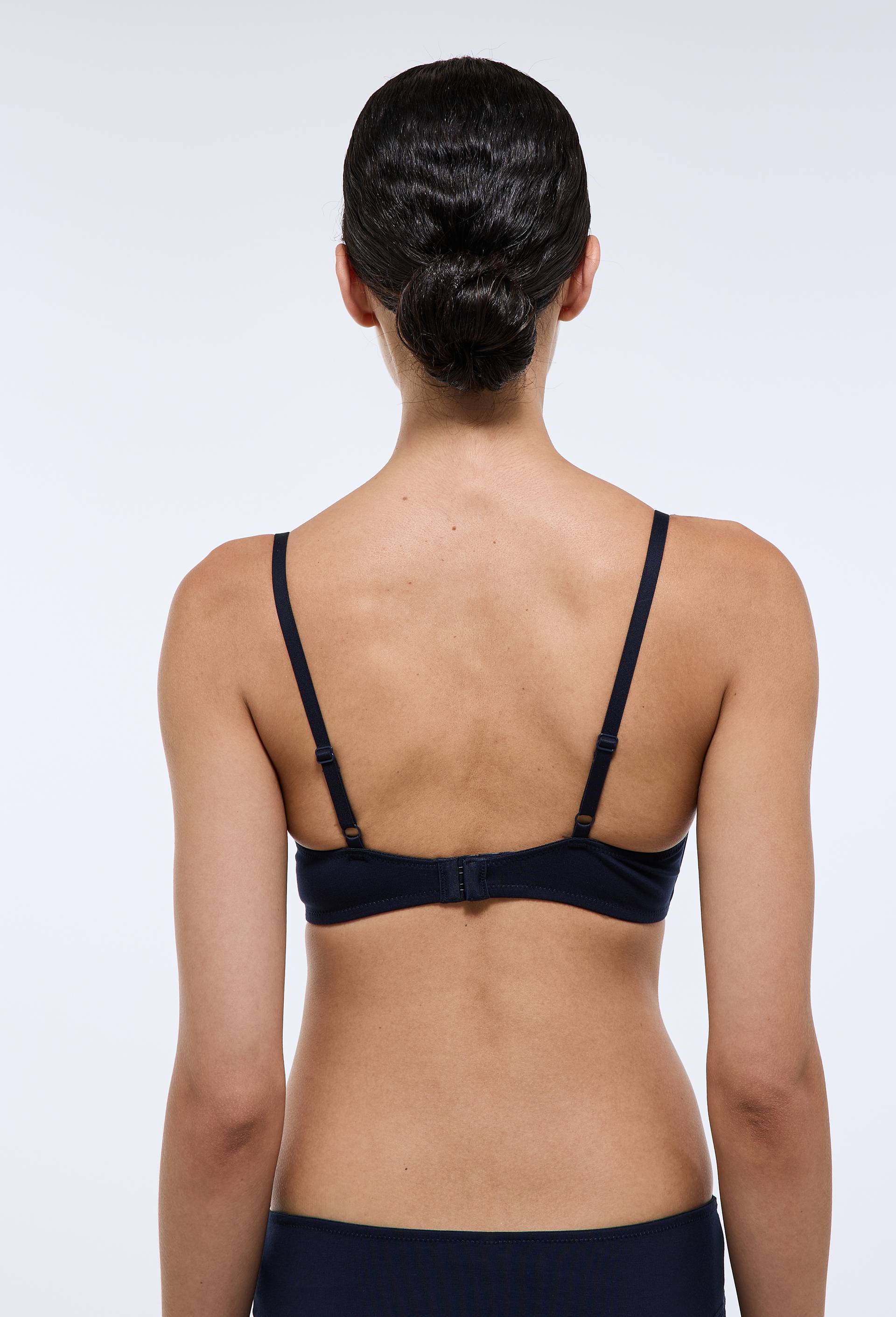 Soutien-gorge triangle padd&eacute; DIANE contenant du coton BIO GOTS, Bleu fonc&eacute;, large image number 1.0