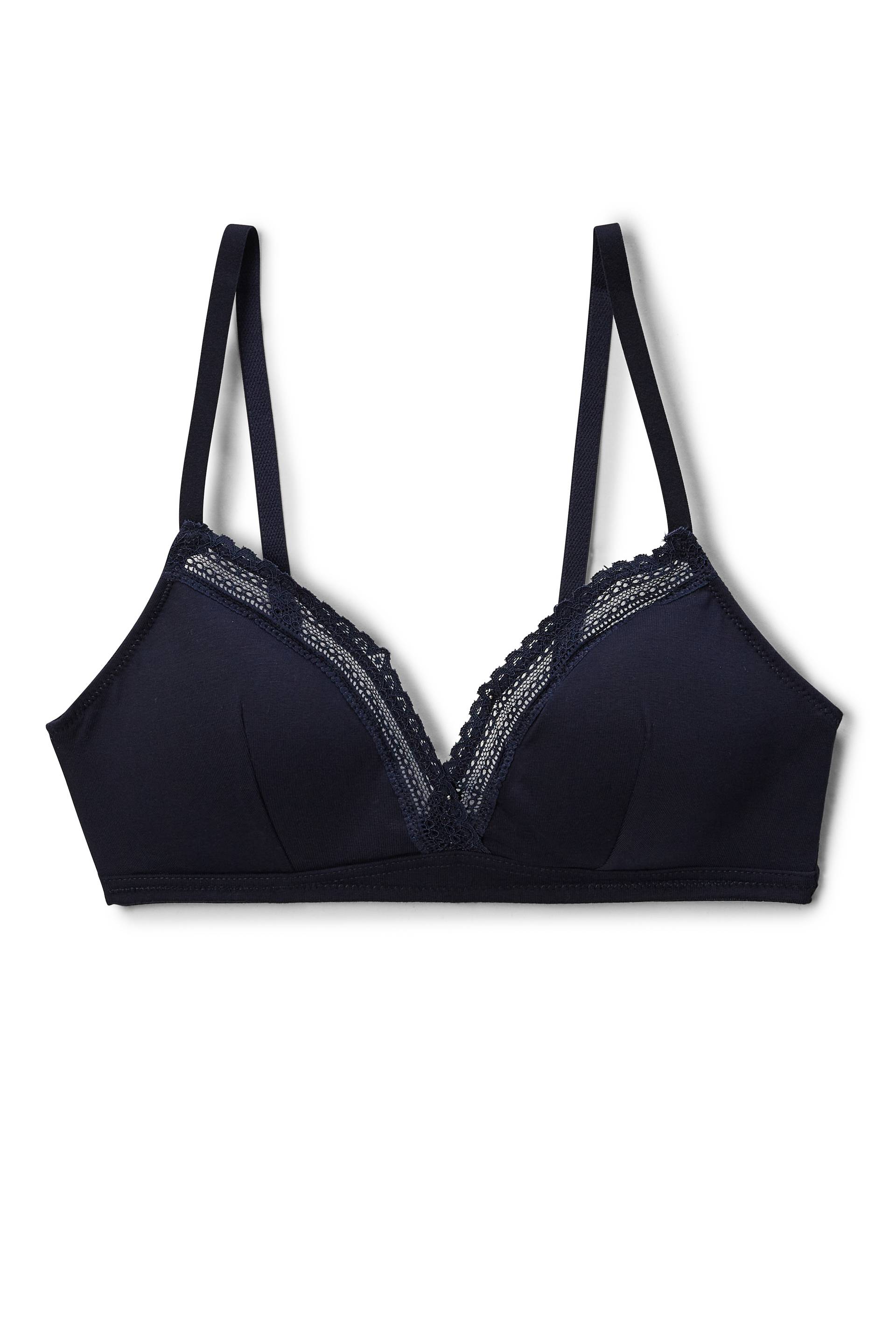 Soutien-gorge triangle padd&eacute; DIANE contenant du coton BIO GOTS, Bleu fonc&eacute;, large image number 2.0