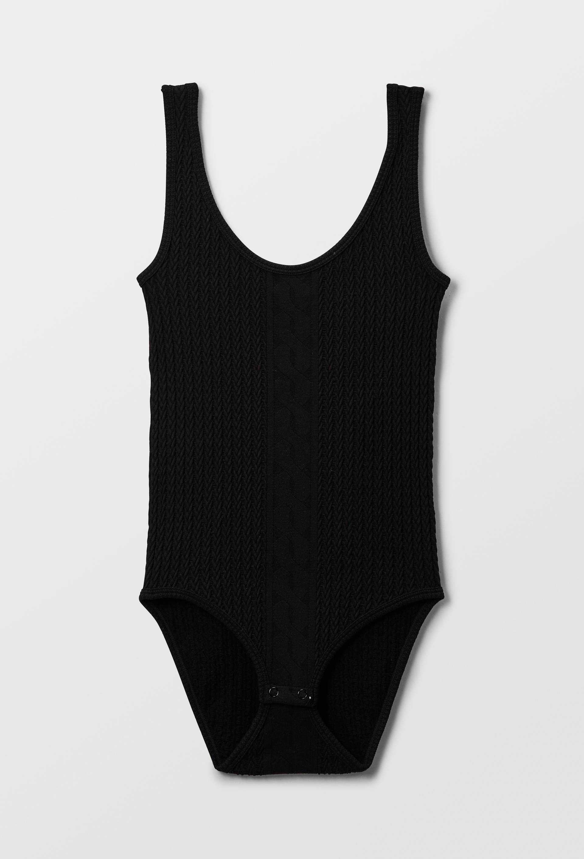 Body MEGHAN sans coutures motif jacquard, Noir, large image number 2.0