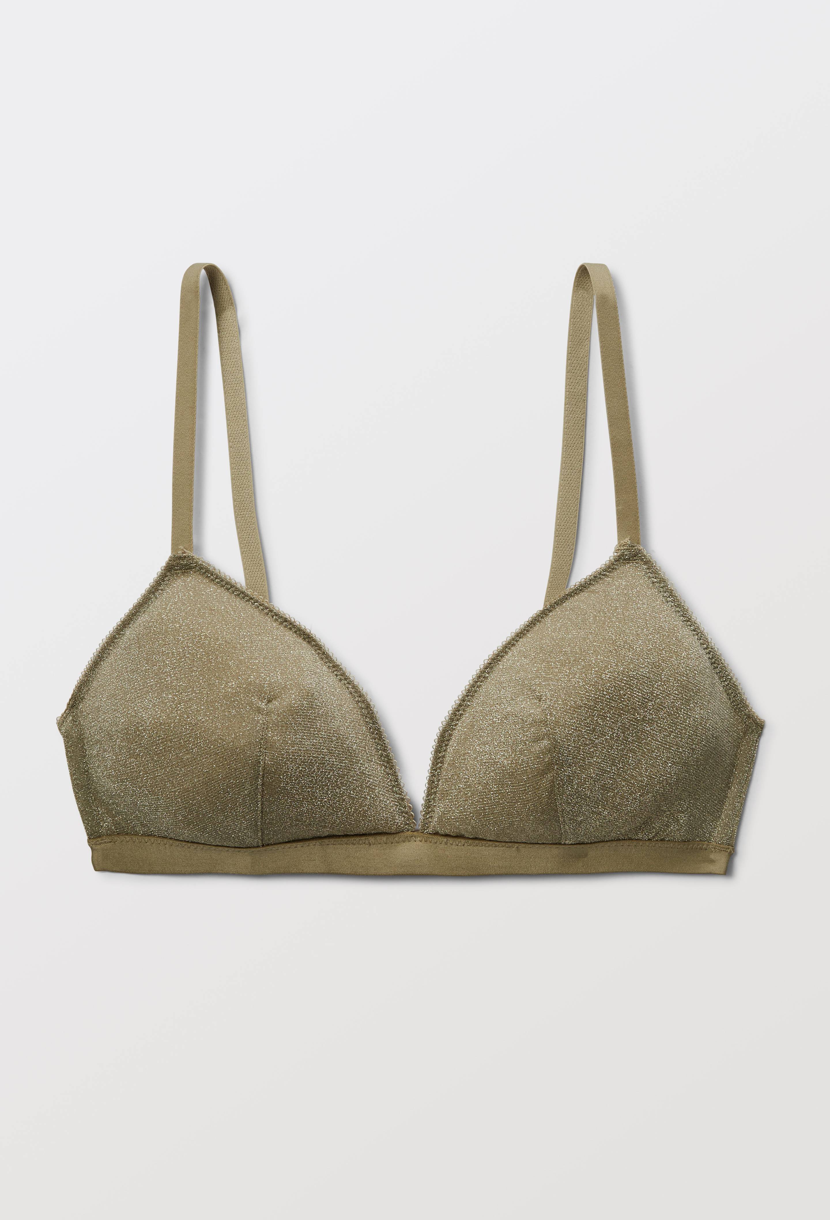 Soutien-gorge triangle ARIEL avec fils m&eacute;tallis&eacute;s, Vert, large image number 3