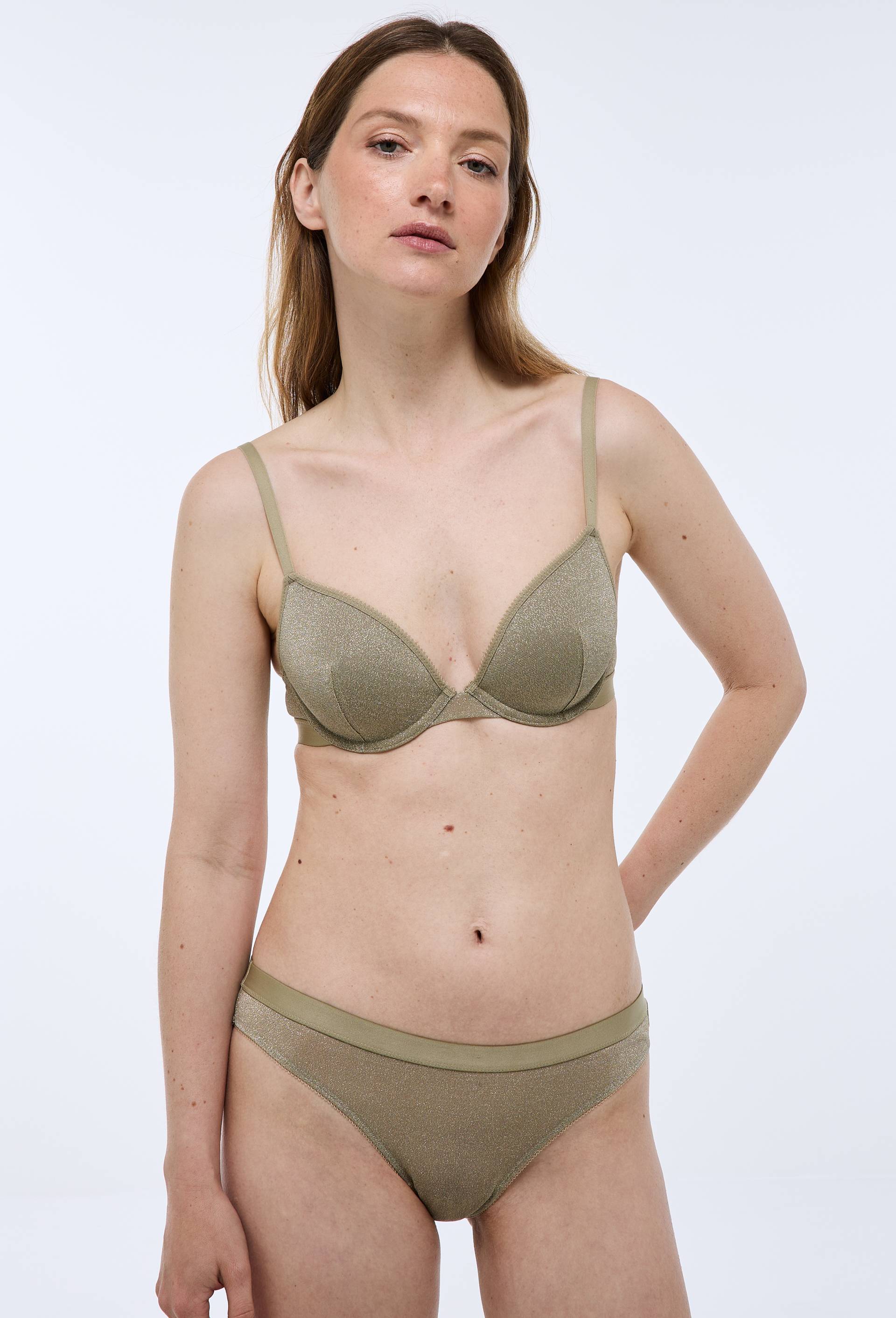 Soutien-gorge coques fines ARIEL avec fils m&eacute;talis&eacute;s, Vert, large image number 0