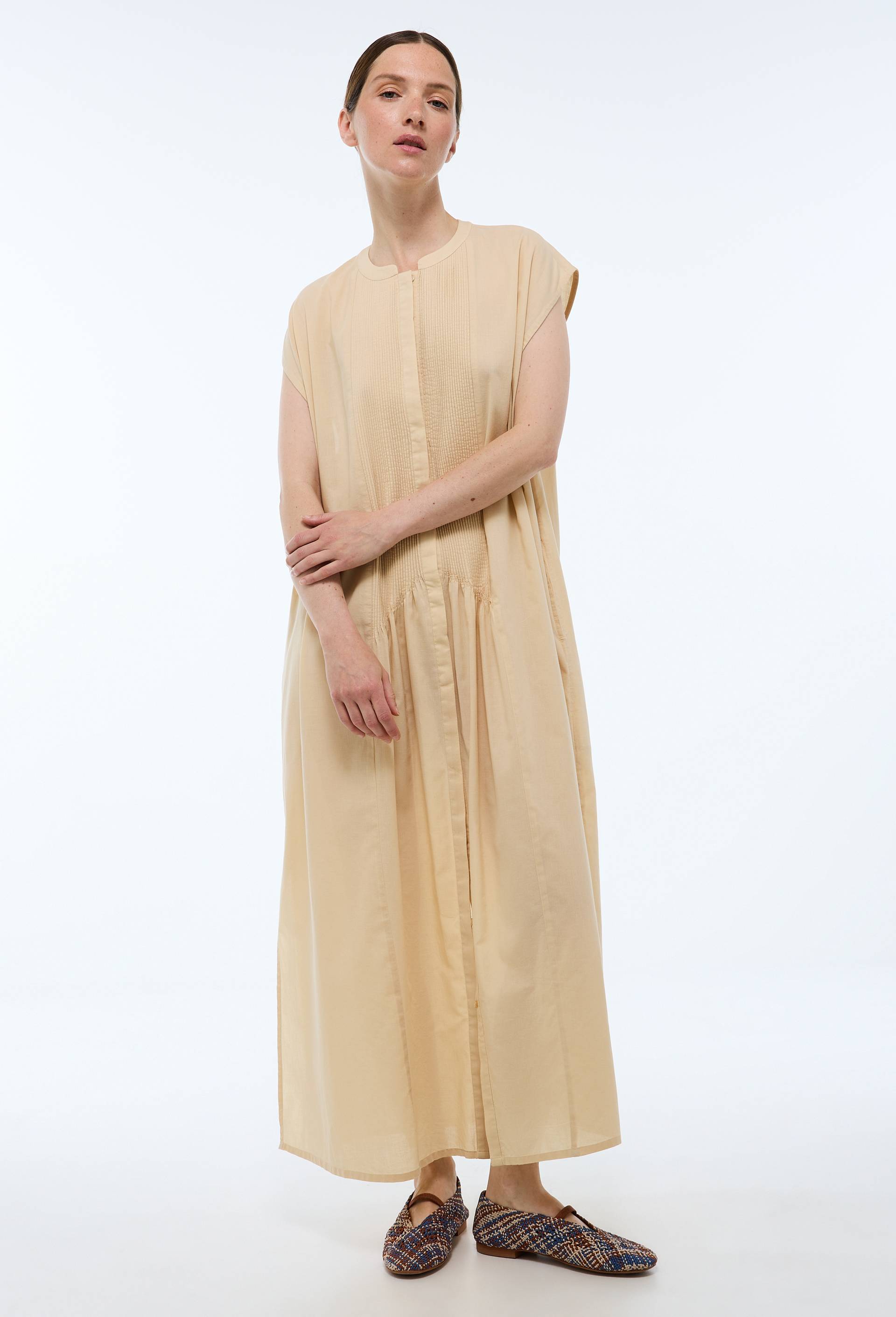 Robe longue sans manches en coton BIO GOTS, Jaune clair, large image number 2