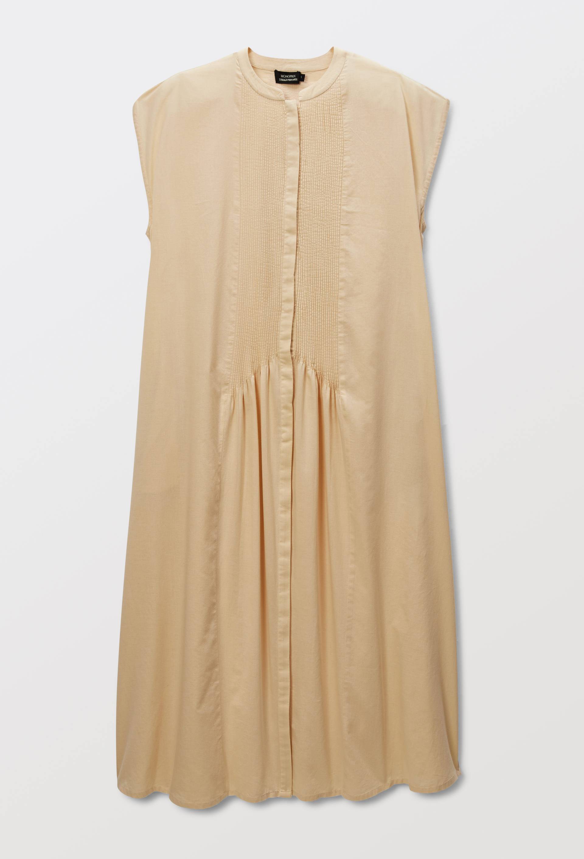 Robe longue sans manches en coton BIO GOTS, Jaune clair, large image number 4