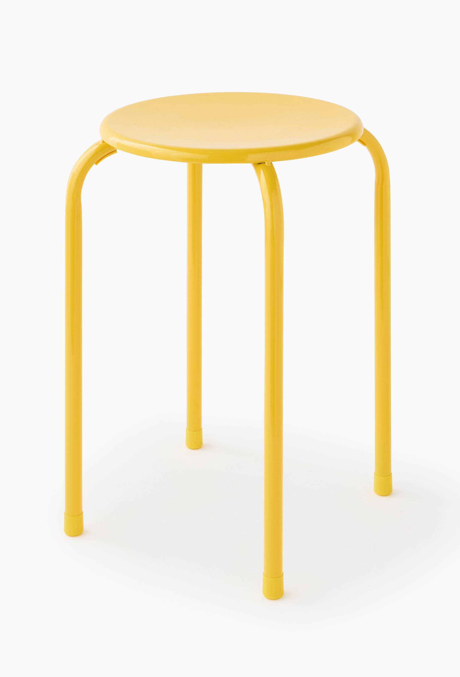 Tabouret empilable, 30xH45cm, en métal, Jaune, large image number 0