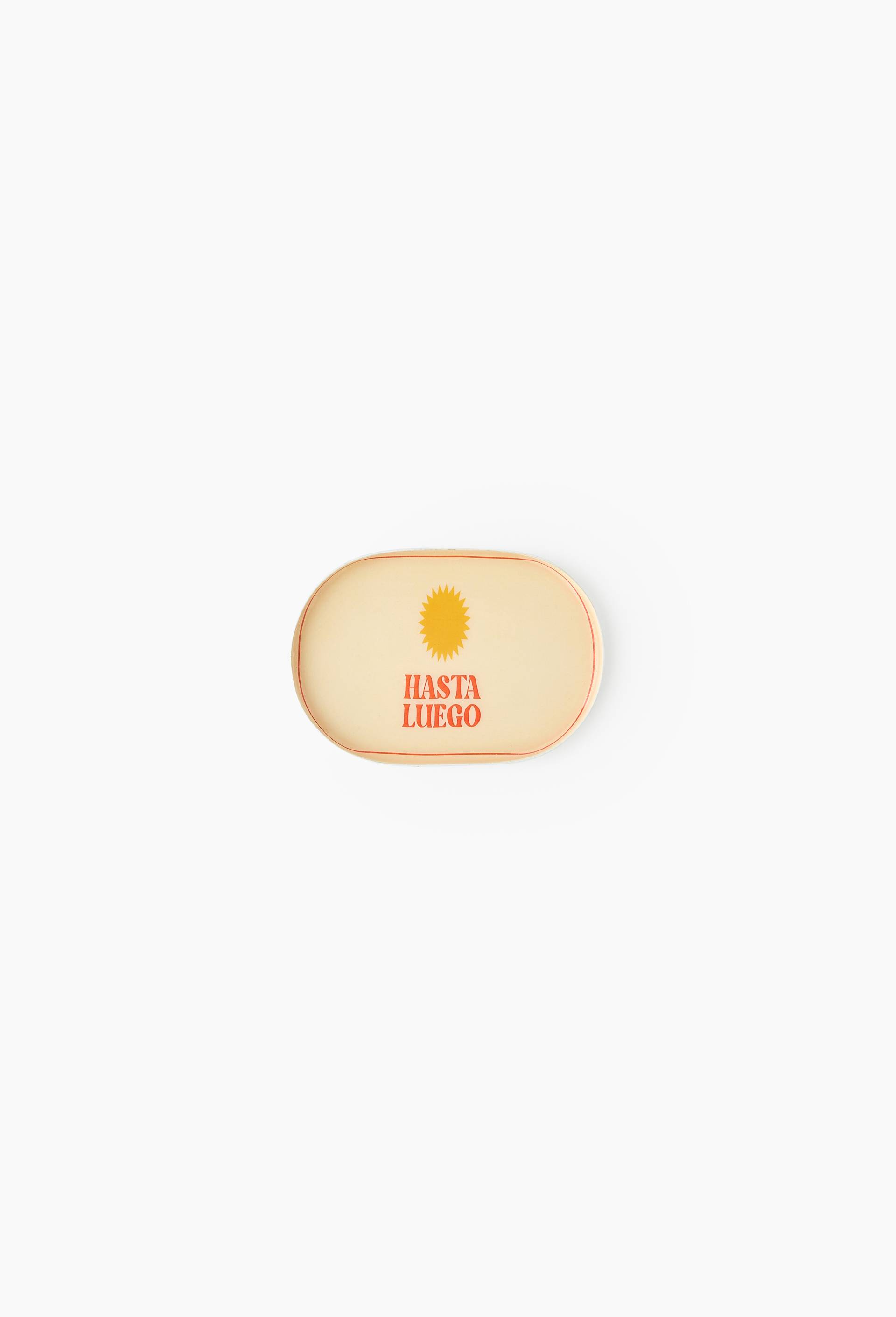 Plateau ovale, 13x9cm, en métal, Ecru, swatch image