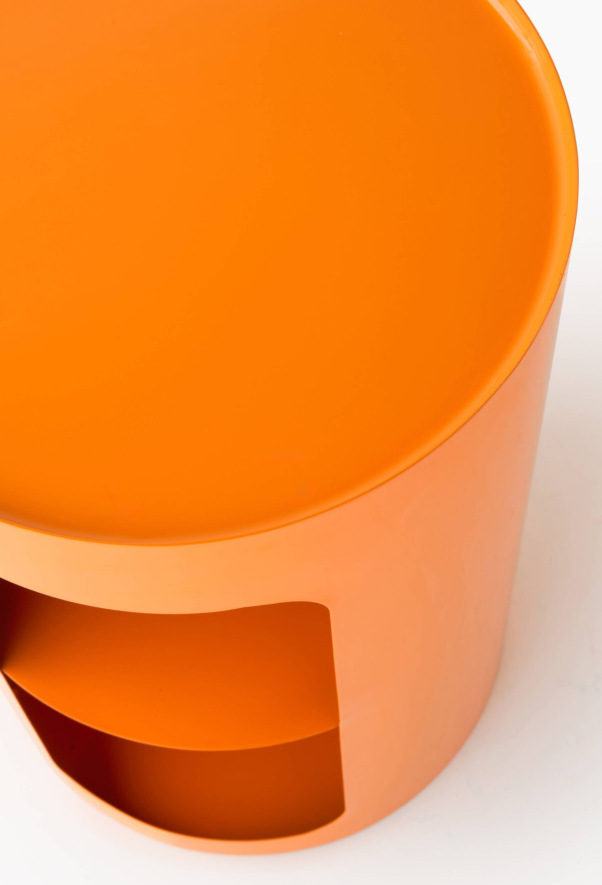 Meuble cylindrique à poser, 32xH48cm, en métal, Orange, large image number 1.0