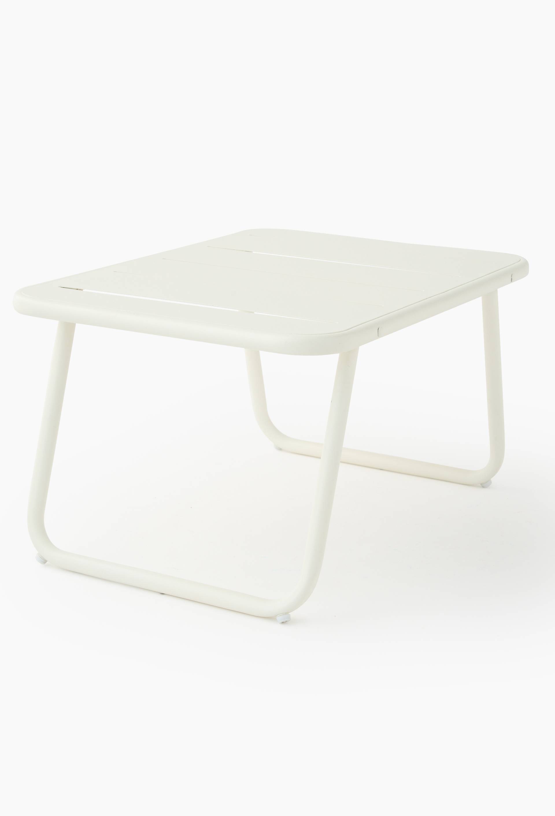 Tablette pieds pliables, 29,5cm, en m&eacute;tal, Ecru, large image number 0