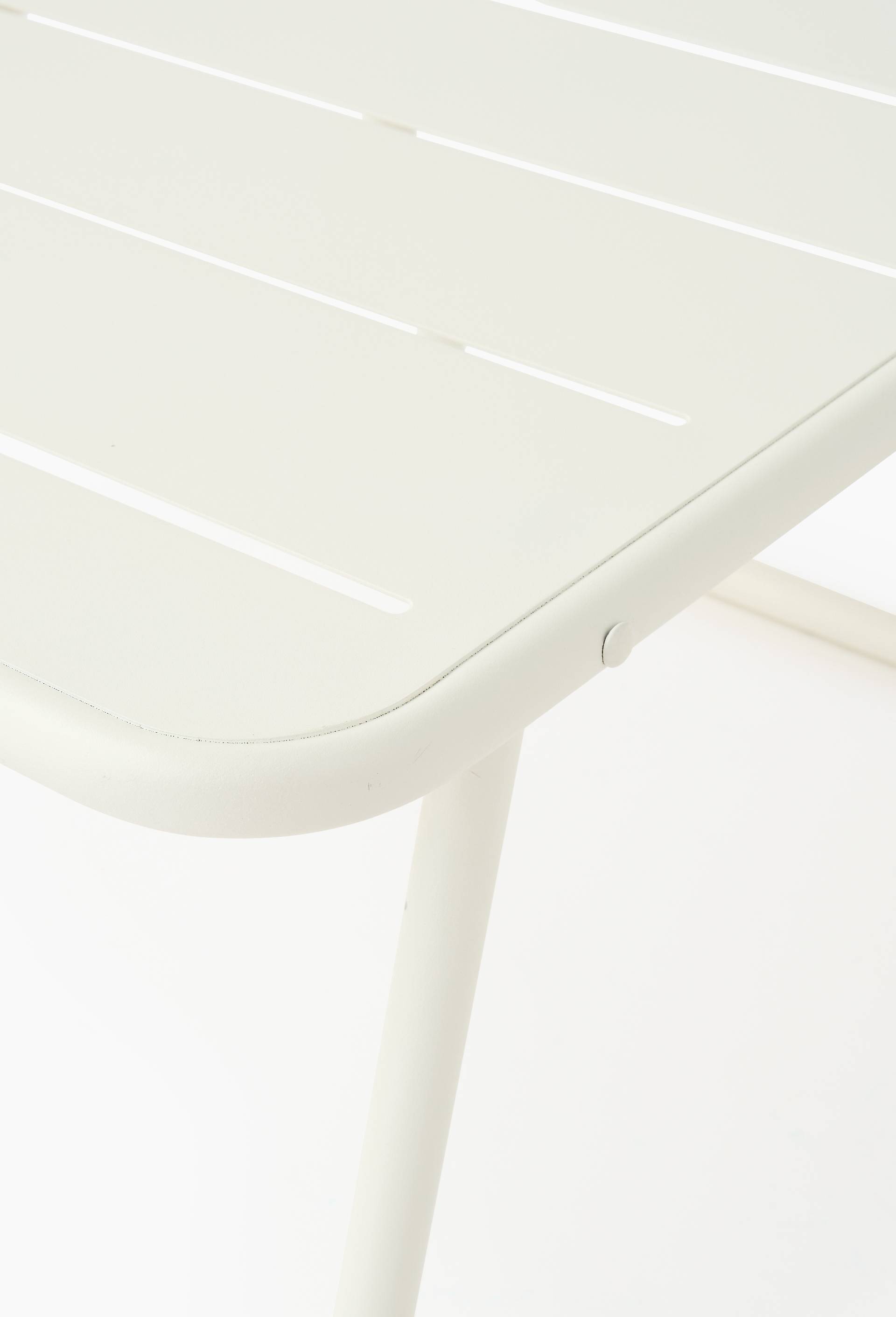 Tablette pieds pliables, 29,5cm, en m&eacute;tal, Ecru, large image number 1