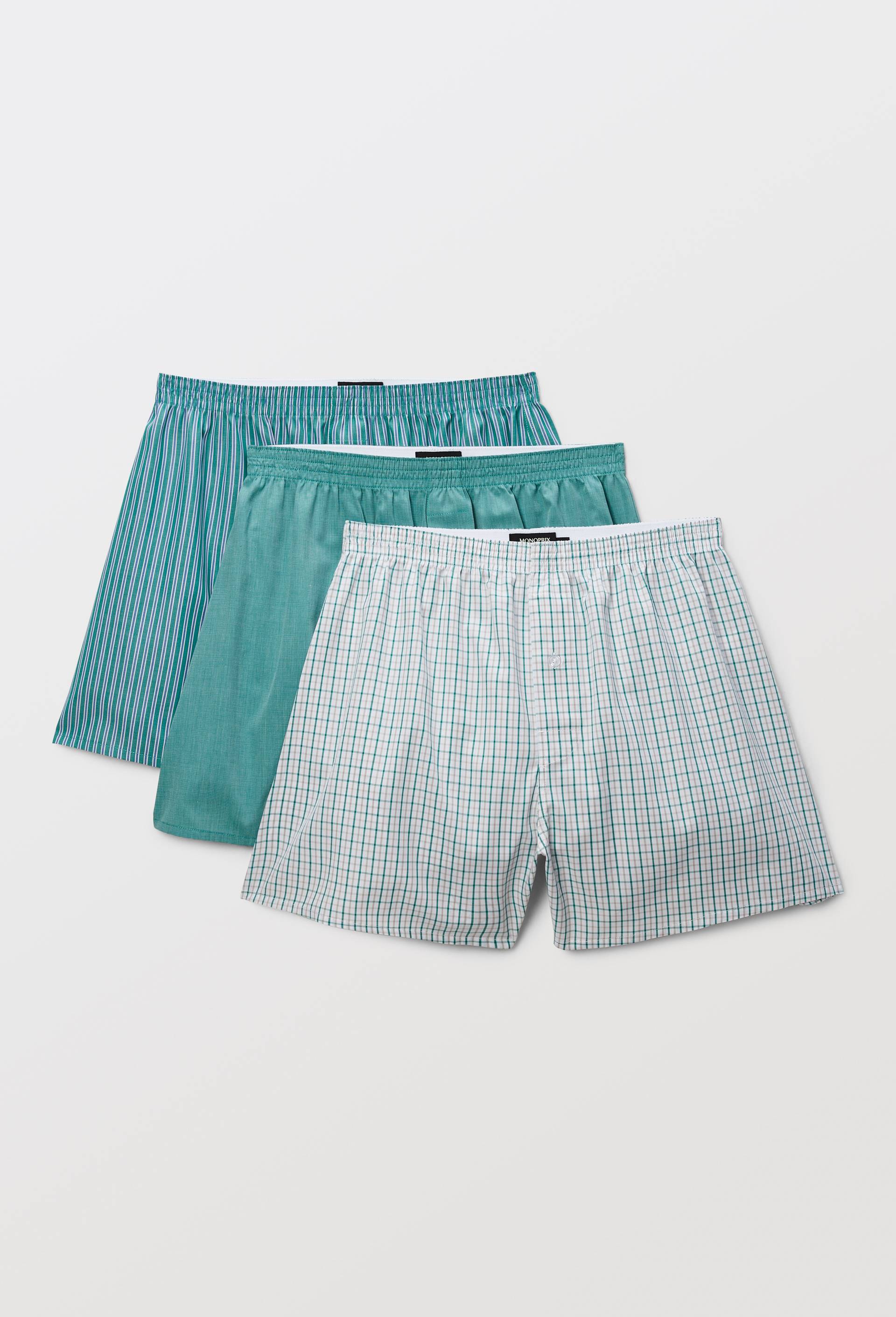 Lot de 3 caleçons en coton BIO GOTS - MONOPRIX - Modalova