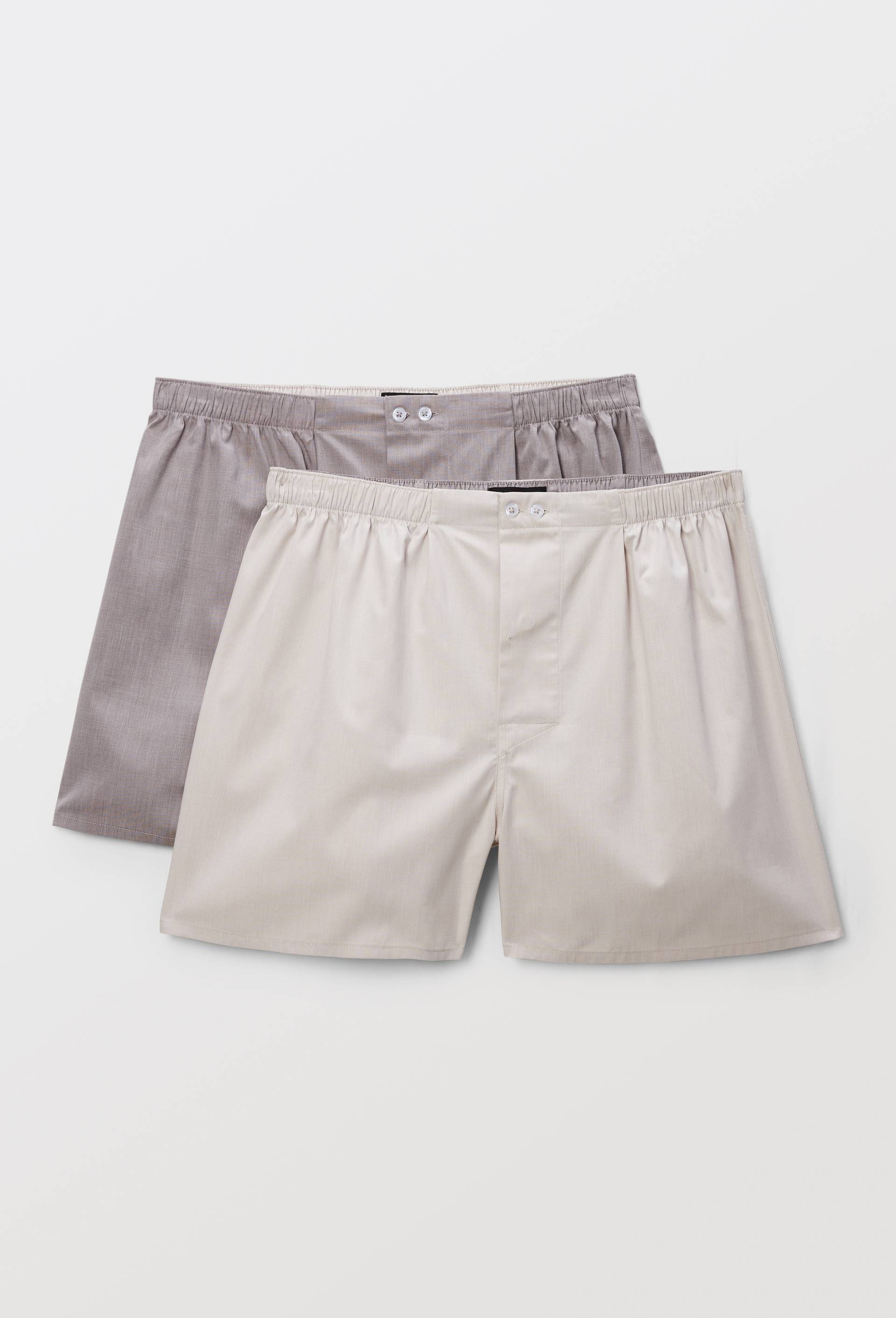 Lot de 2 caleçons en coton BIO GOTS, Brun clair, swatch image