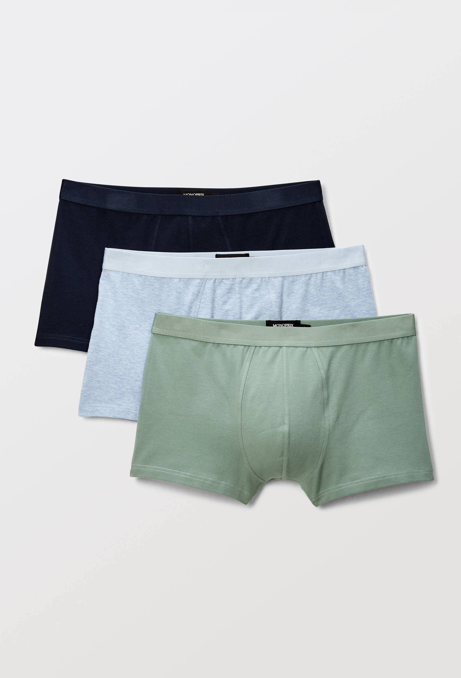 Lot de 3 boxer en coton BIO GOTS, Vert clair, swatch image