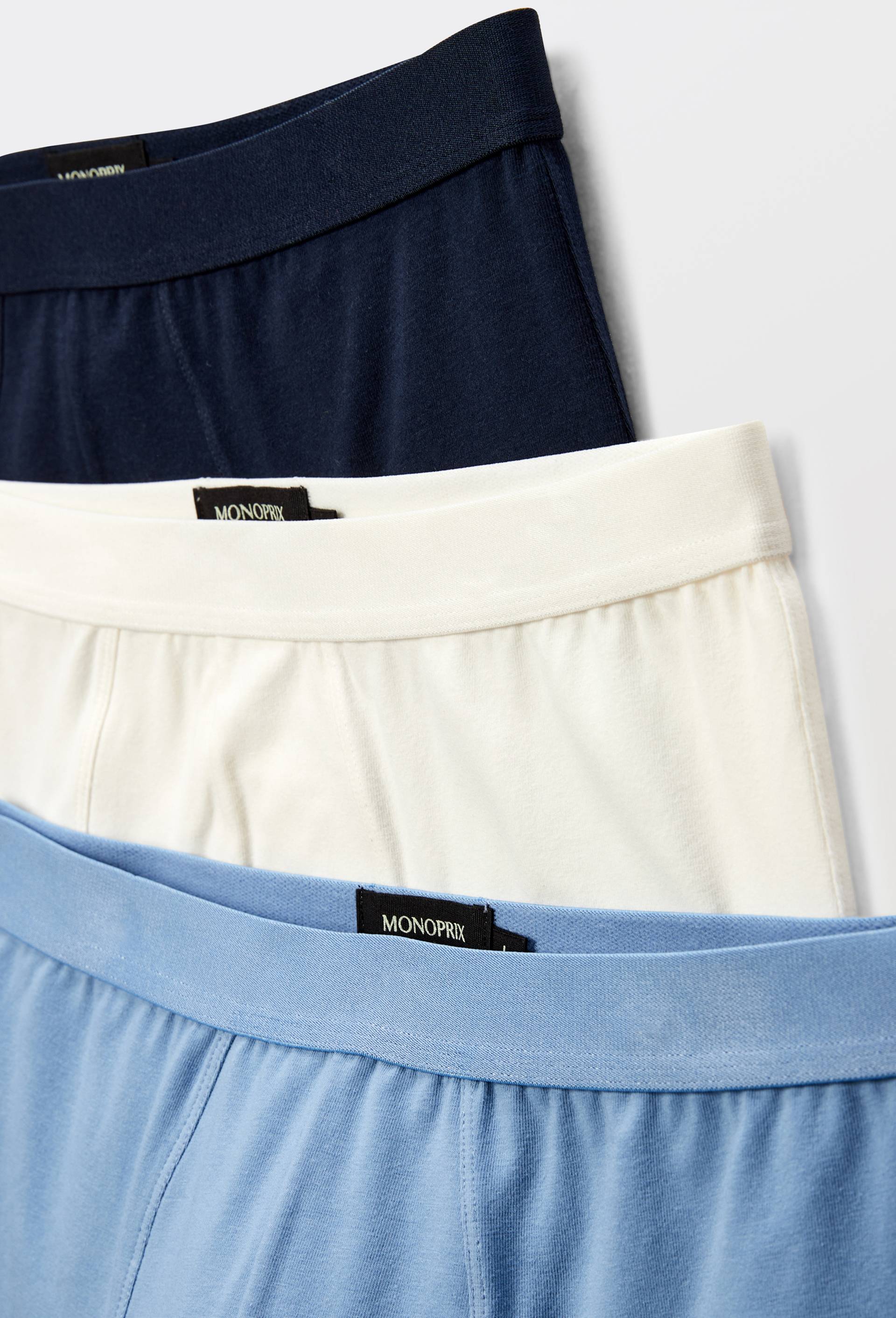 Lot de 3 boxer en coton BIO GOTS, Bleu, large image number 1