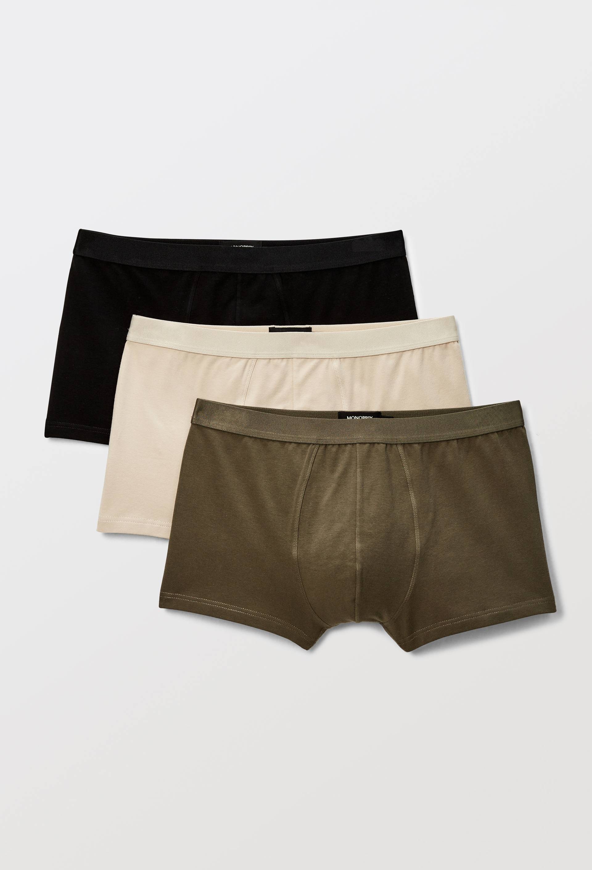 Lot de 3 boxer en coton BIO GOTS, Beige clair, swatch image