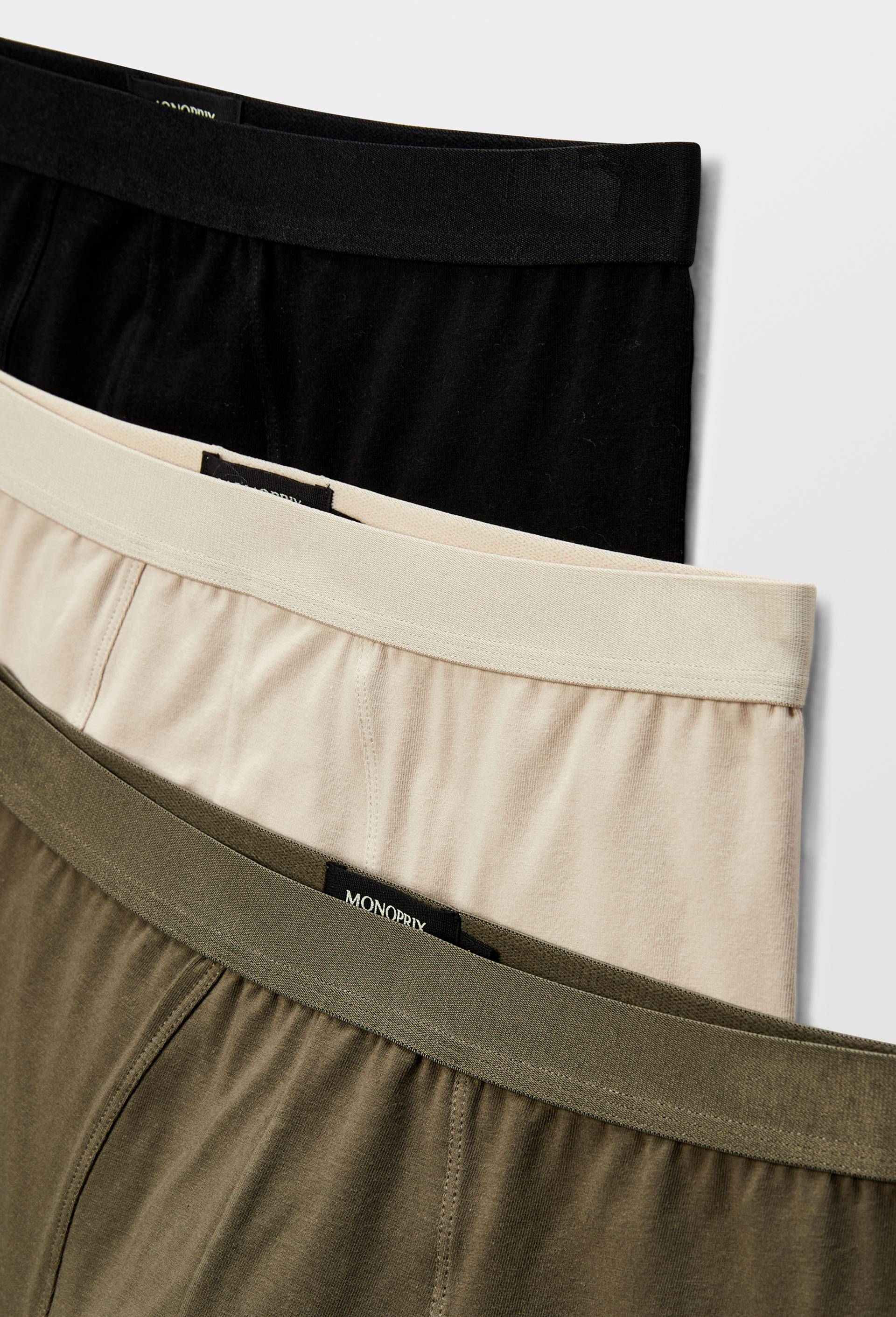Lot de 3 boxer en coton BIO GOTS, Beige clair, large image number 1