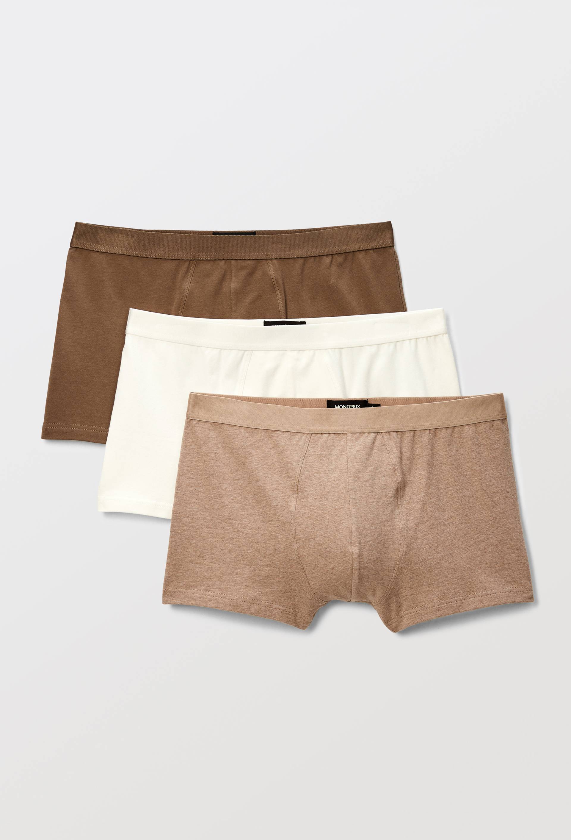 Lot de 3 boxer en coton BIO GOTS - MONOPRIX - Modalova