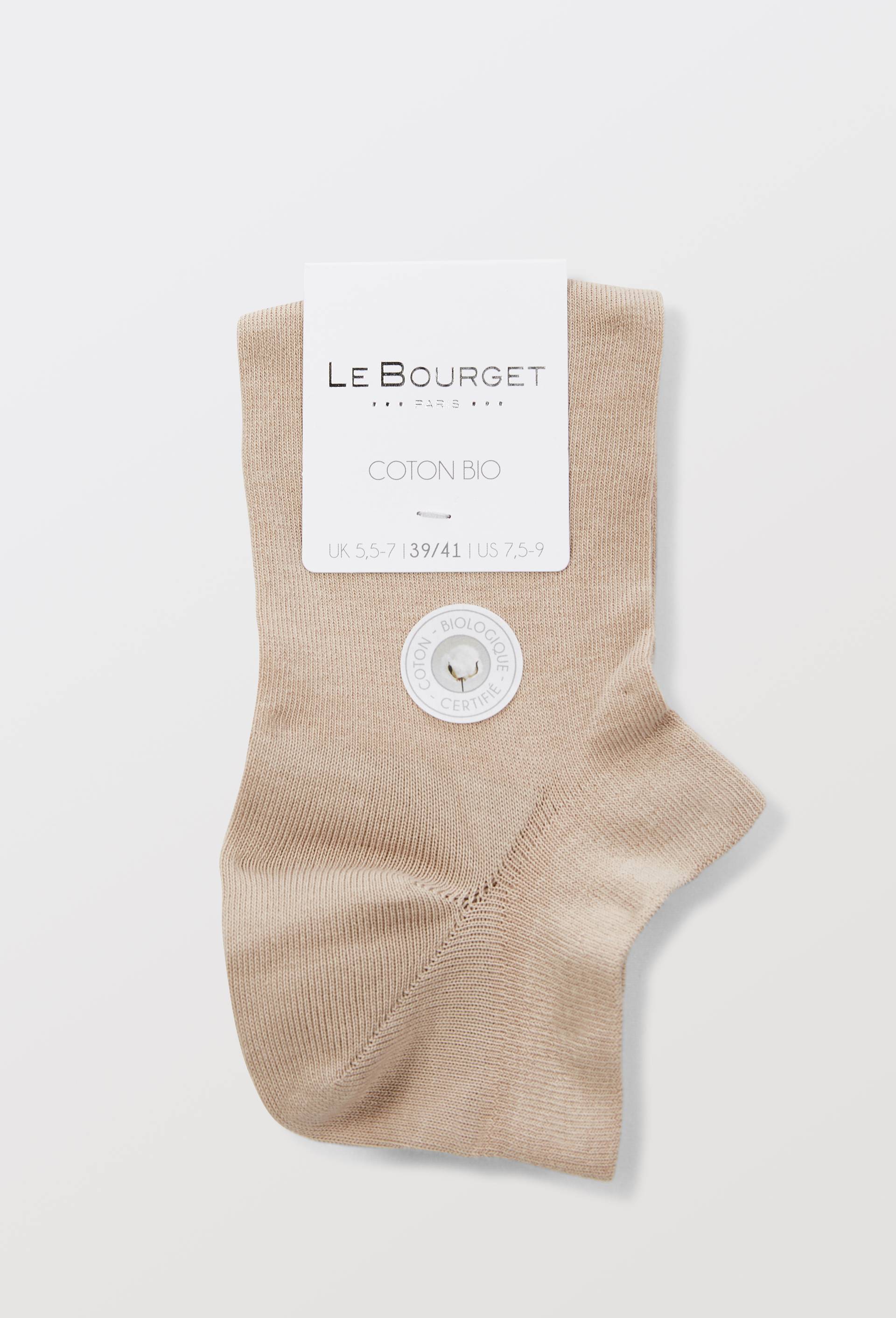 Paire de socquettes en coton BIO Le Bourget, Beige, large image number 2