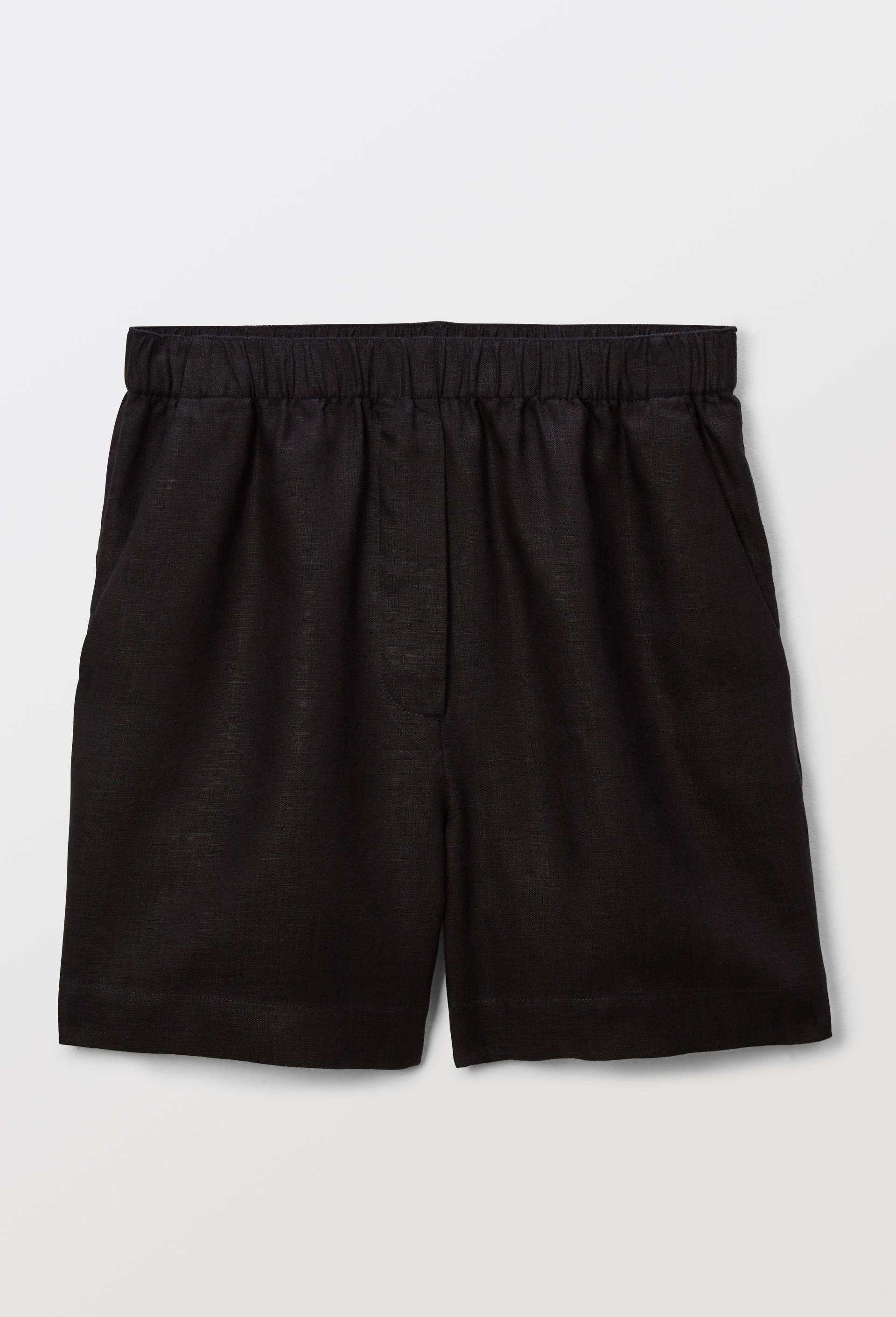 Short en lin, Noir, large image number 2