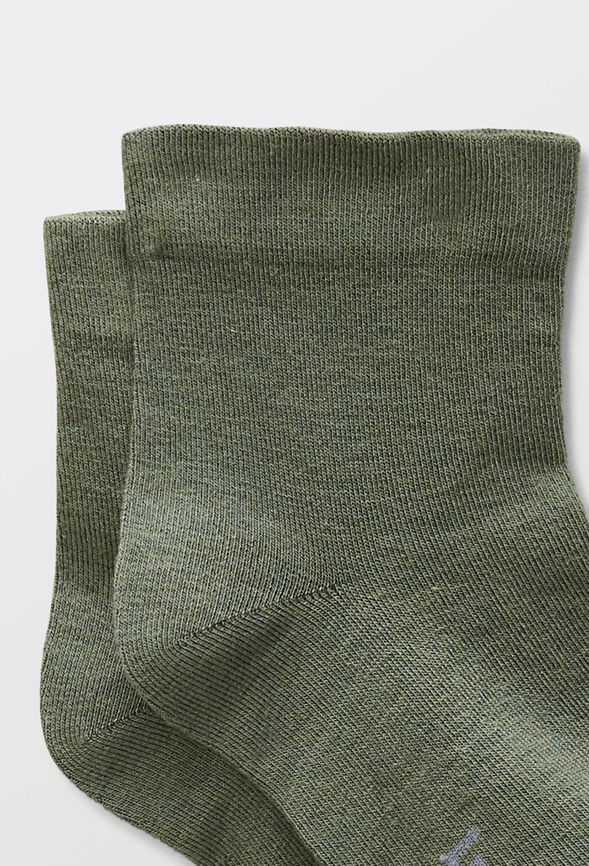 Paire de socquettes en coton et en cachemire Le Bourget, Vert fonc&eacute;, large image number 1