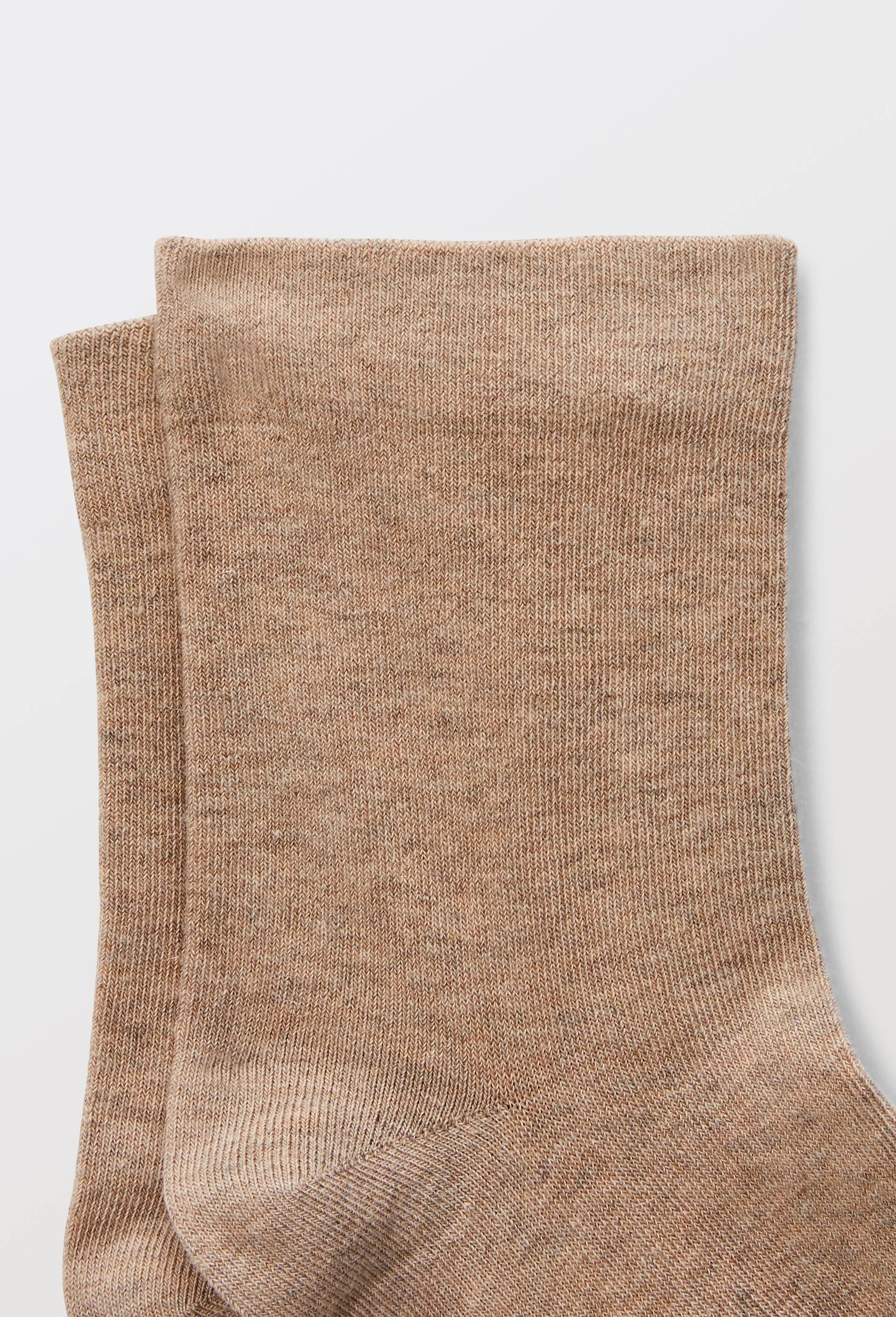 Paire de socquettes en coton et en cachemire Le Bourget, Beige, large image number 1.0