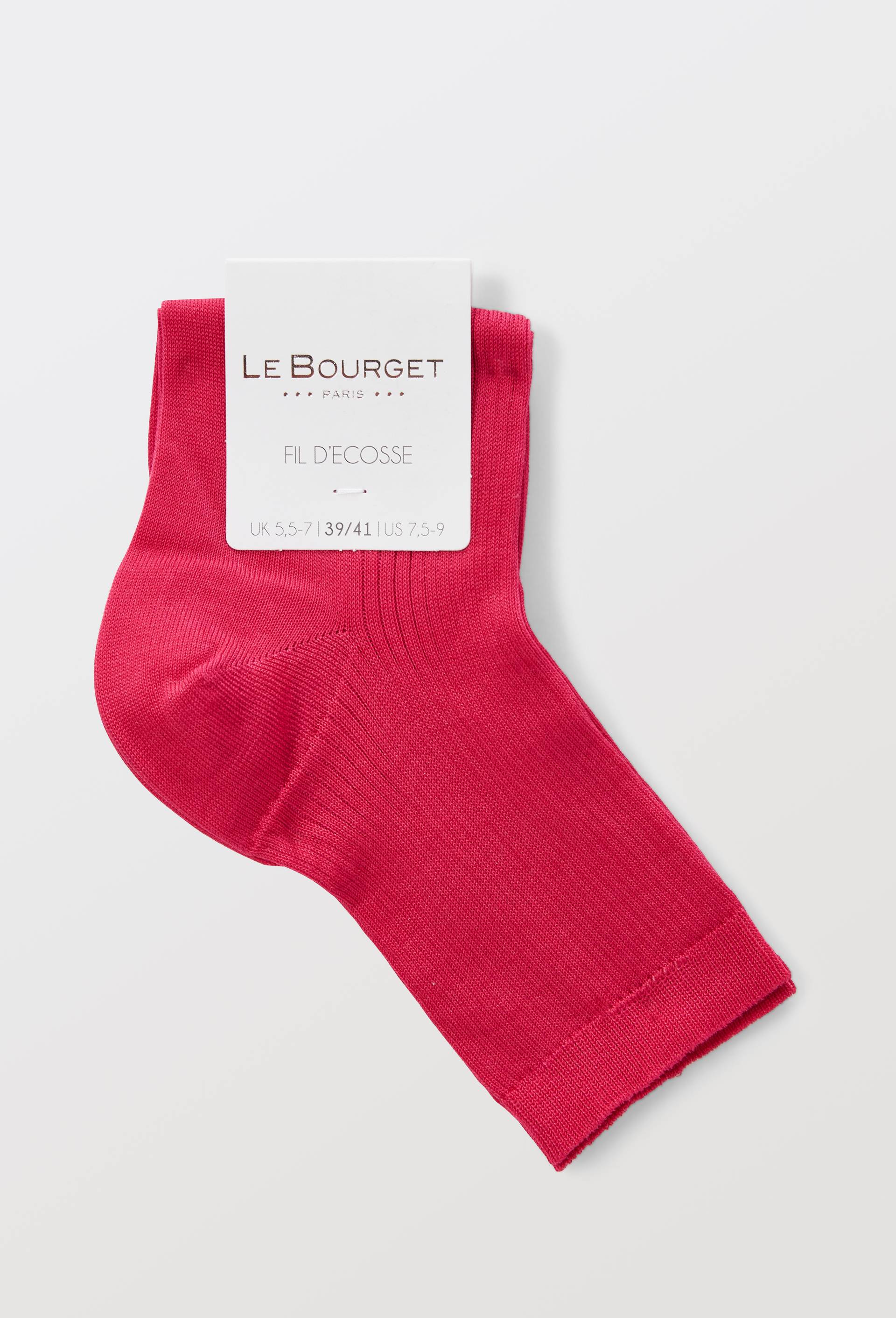 Paire de socquettes en fil d'Ecosse Le Bourget, Rose, large image number 2.0