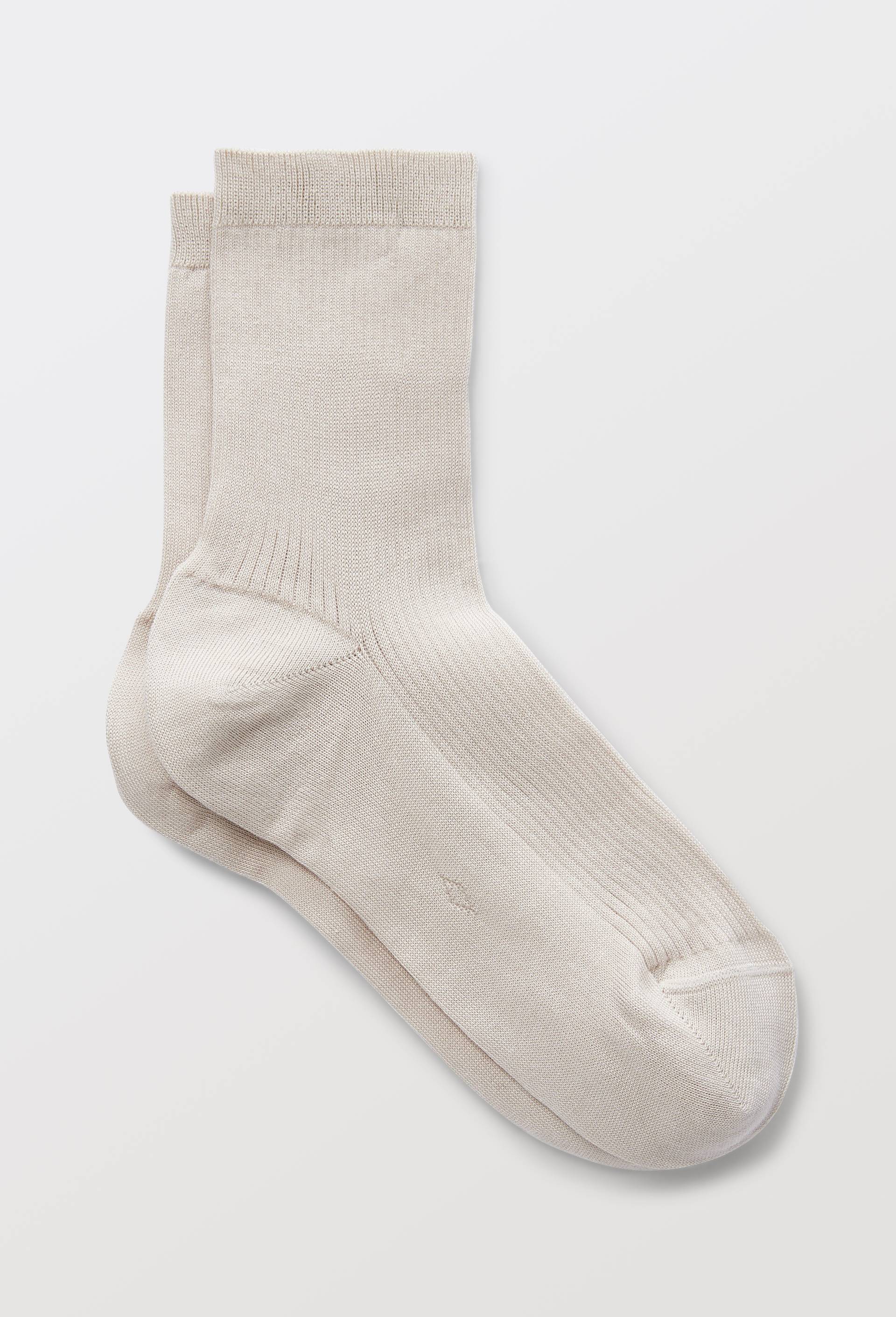 Paire de socquettes en fil d'Ecosse Le Bourget, Beige, swatch image