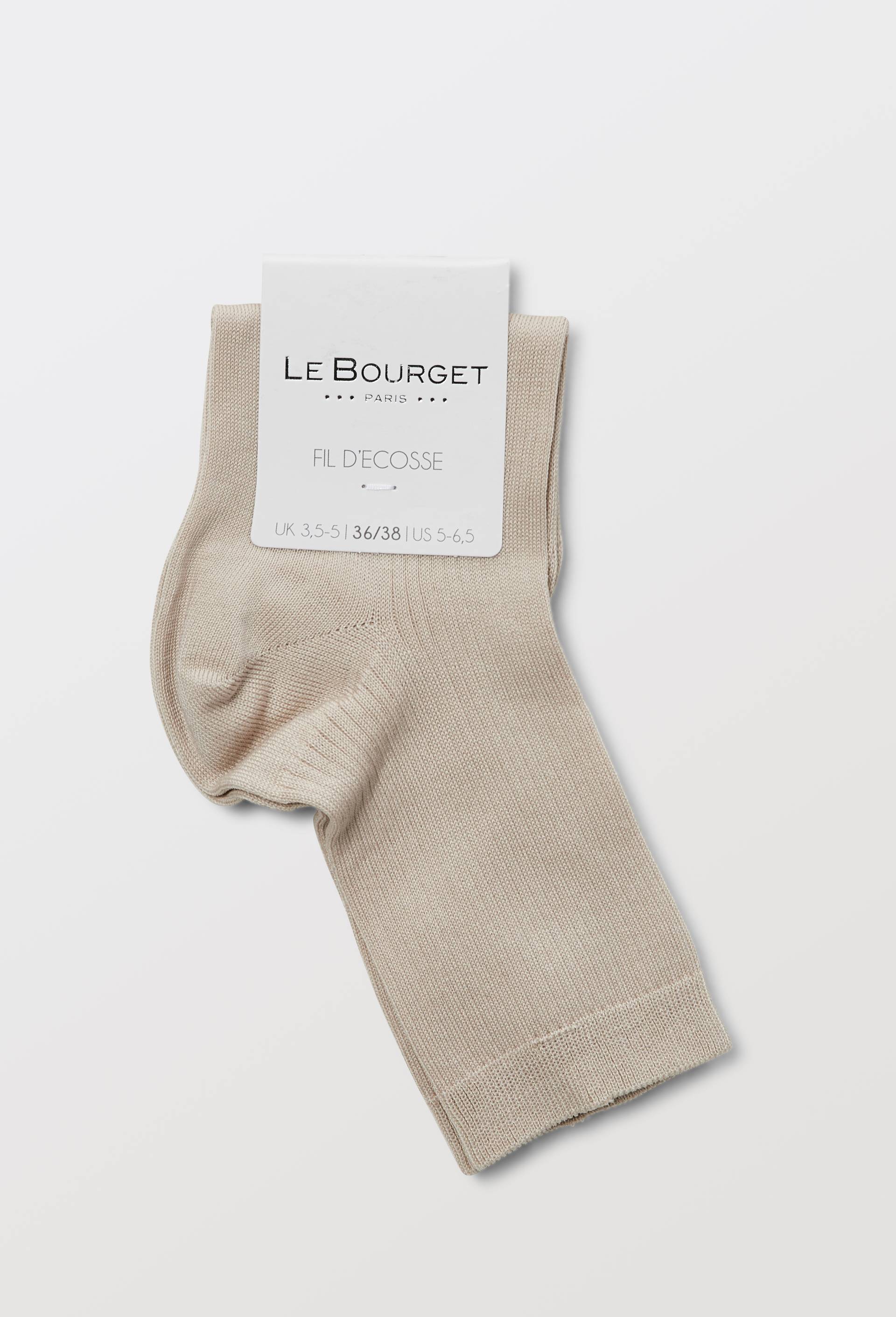 Paire de socquettes en fil d'Ecosse Le Bourget, Beige, large image number 2.0