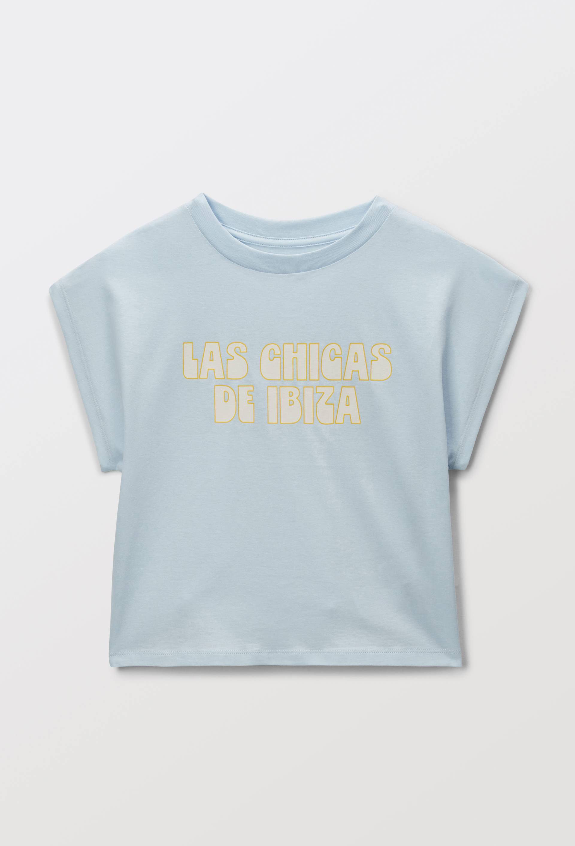 T-shirt manches courtes  à inscription, Bleu clair, large image number 1