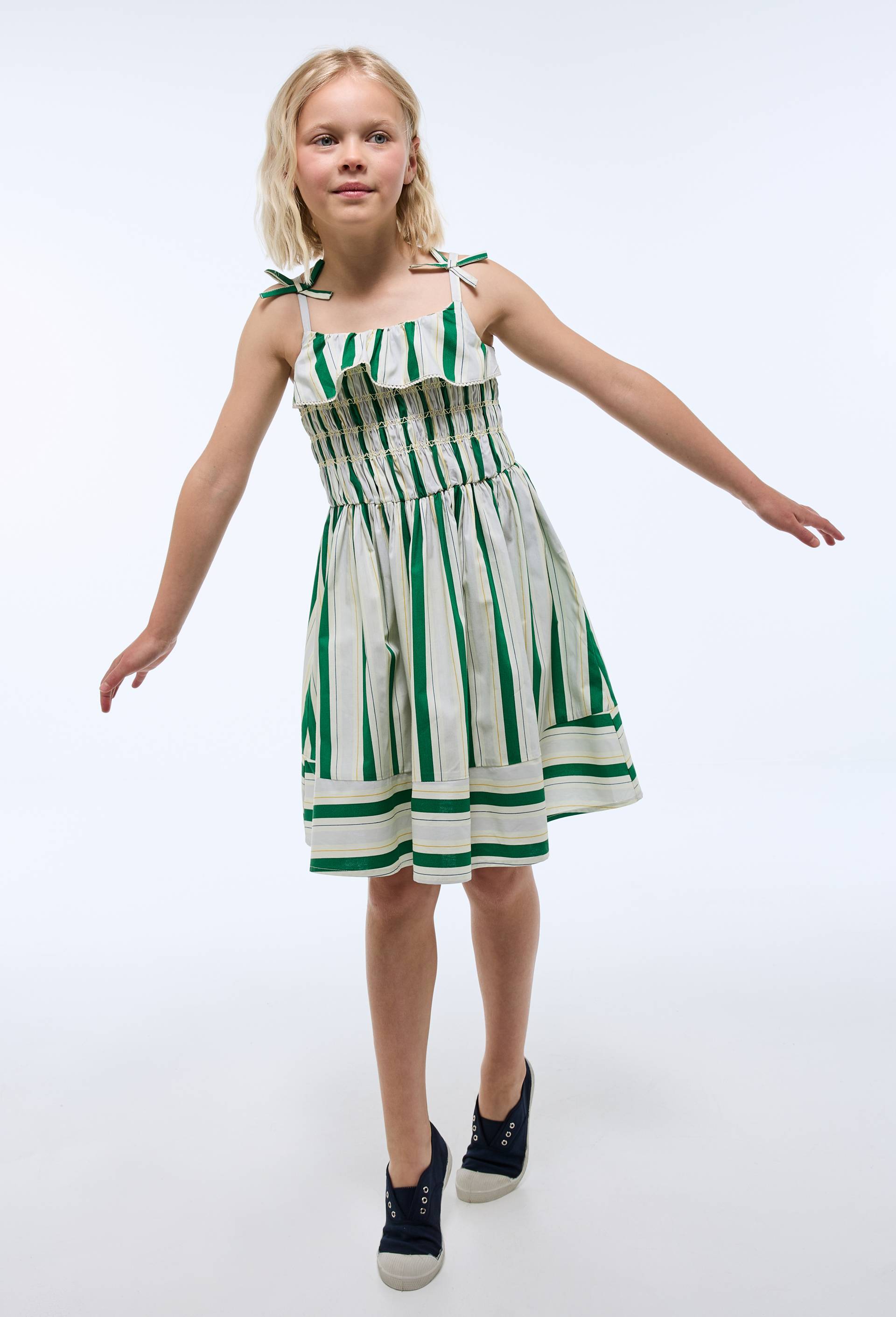 Robe midi &agrave; bretelles imprim&eacute;e en coton, Bleu clair, large image number 0