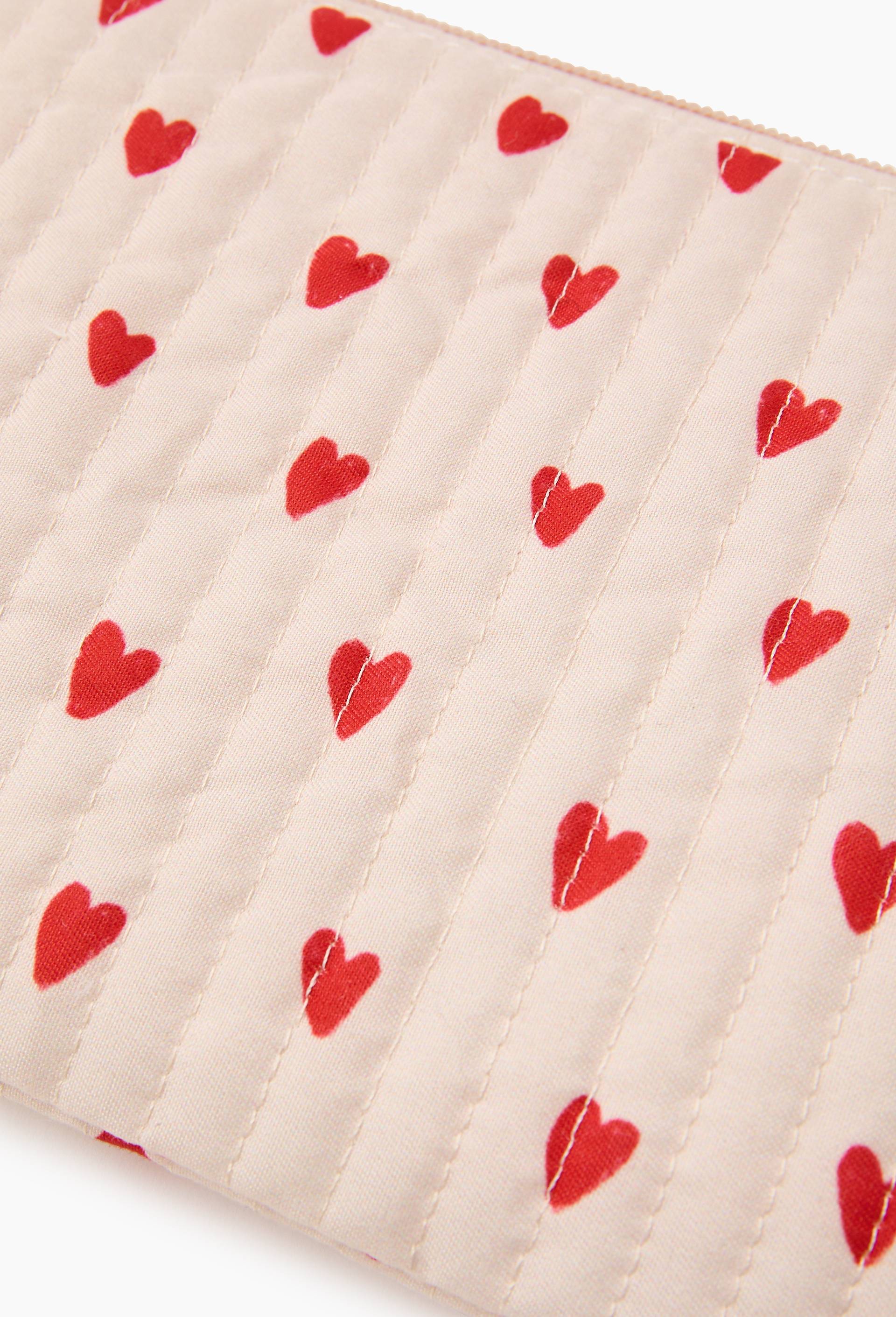 Trousse plate à coeurs, Rose clair, large image number 1.0