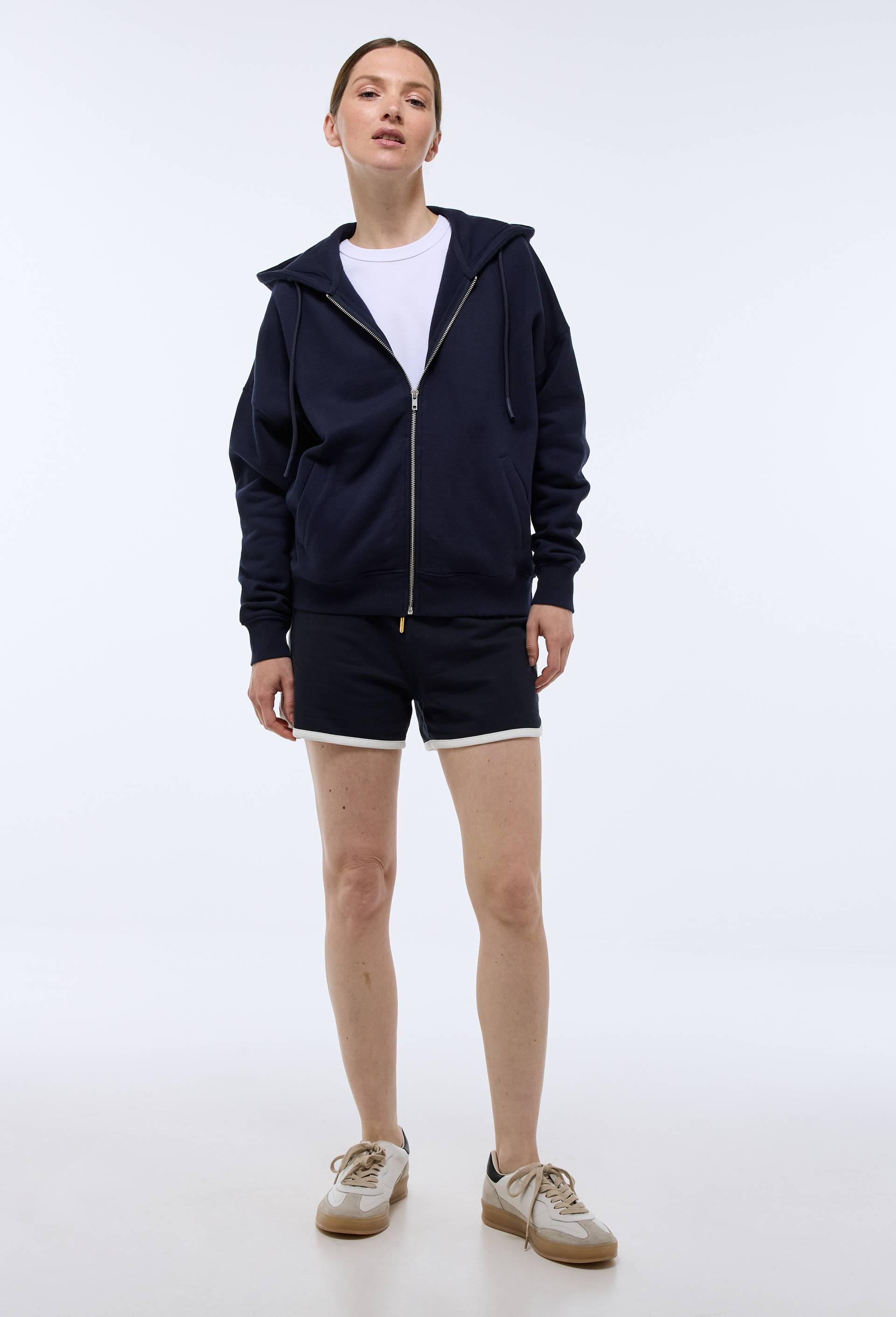 Sweat zippé à capuche en molleton de coton BIO GOTS - SPORT - Modalova